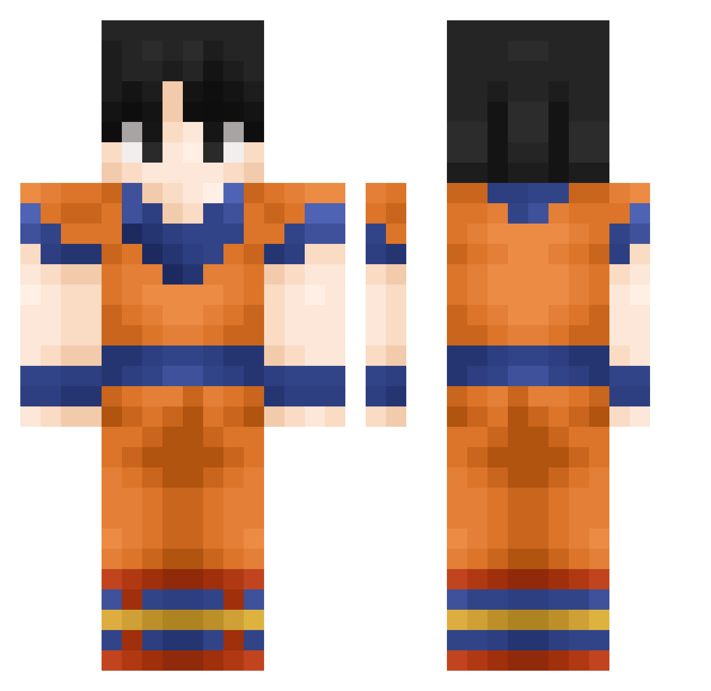 Eric_Chen Minecraft skin, front and back view