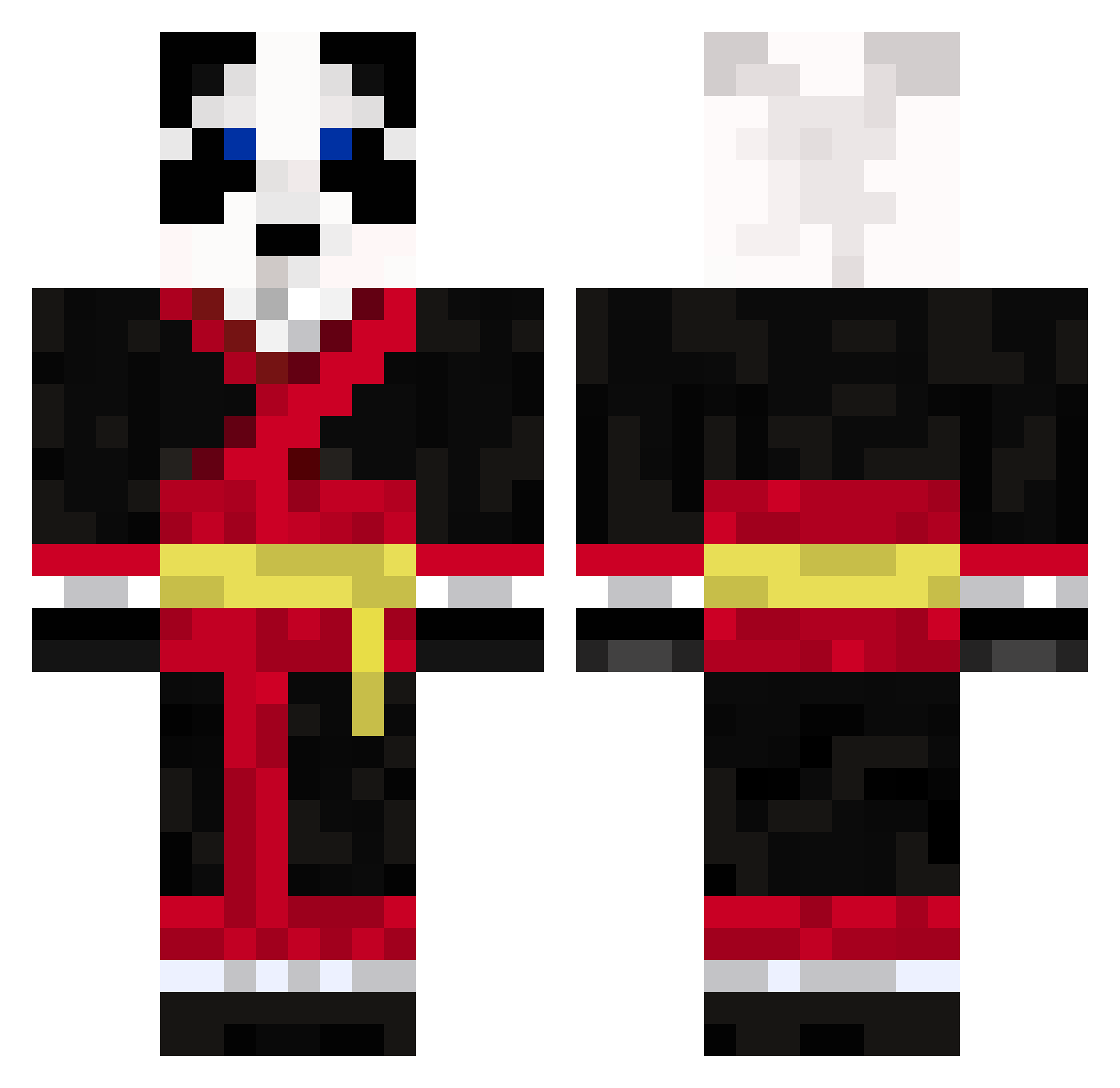 Panda_Gaming8008 Minecraft skin, front and back view