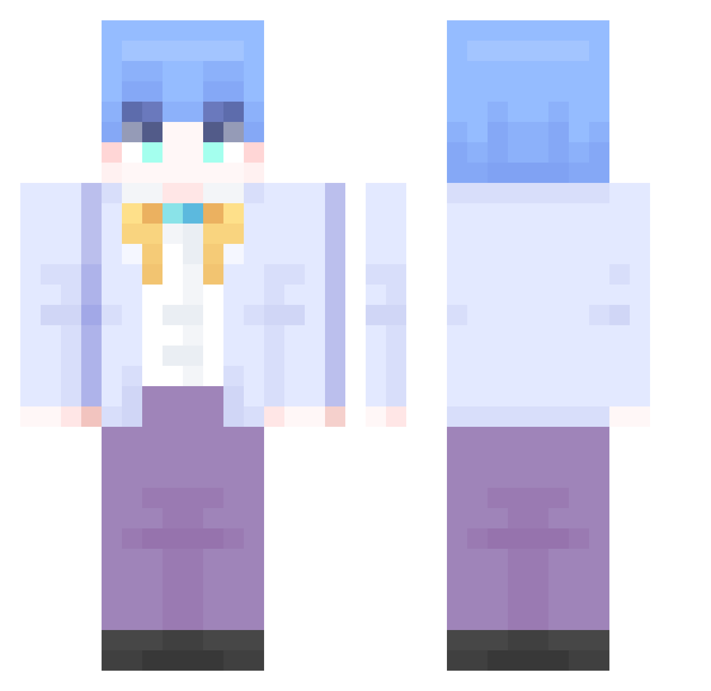 Surineap Minecraft skin, front and back view