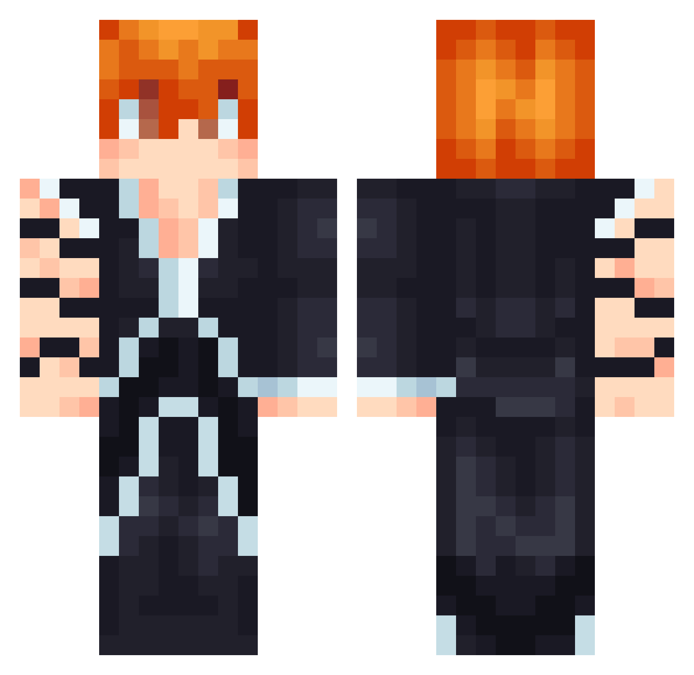 petargl Minecraft skin, front and back view
