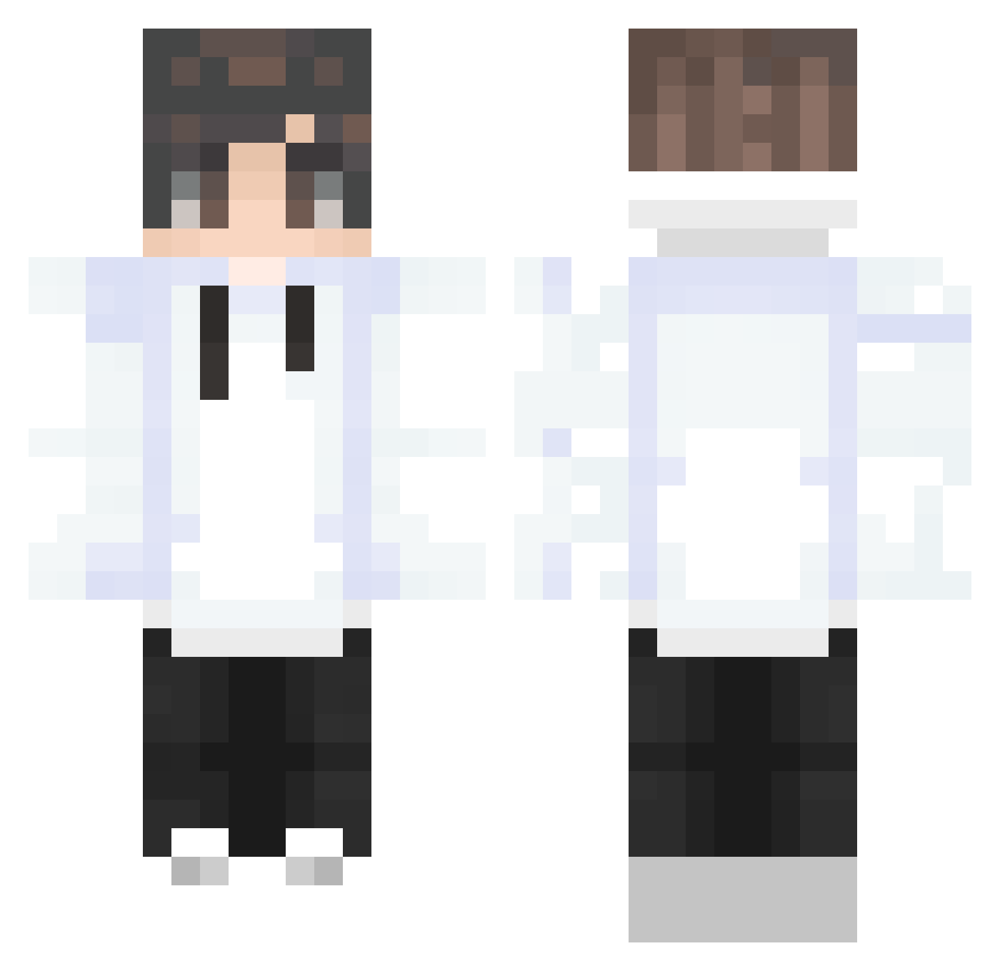 Spexz22 Minecraft skin, front and back view