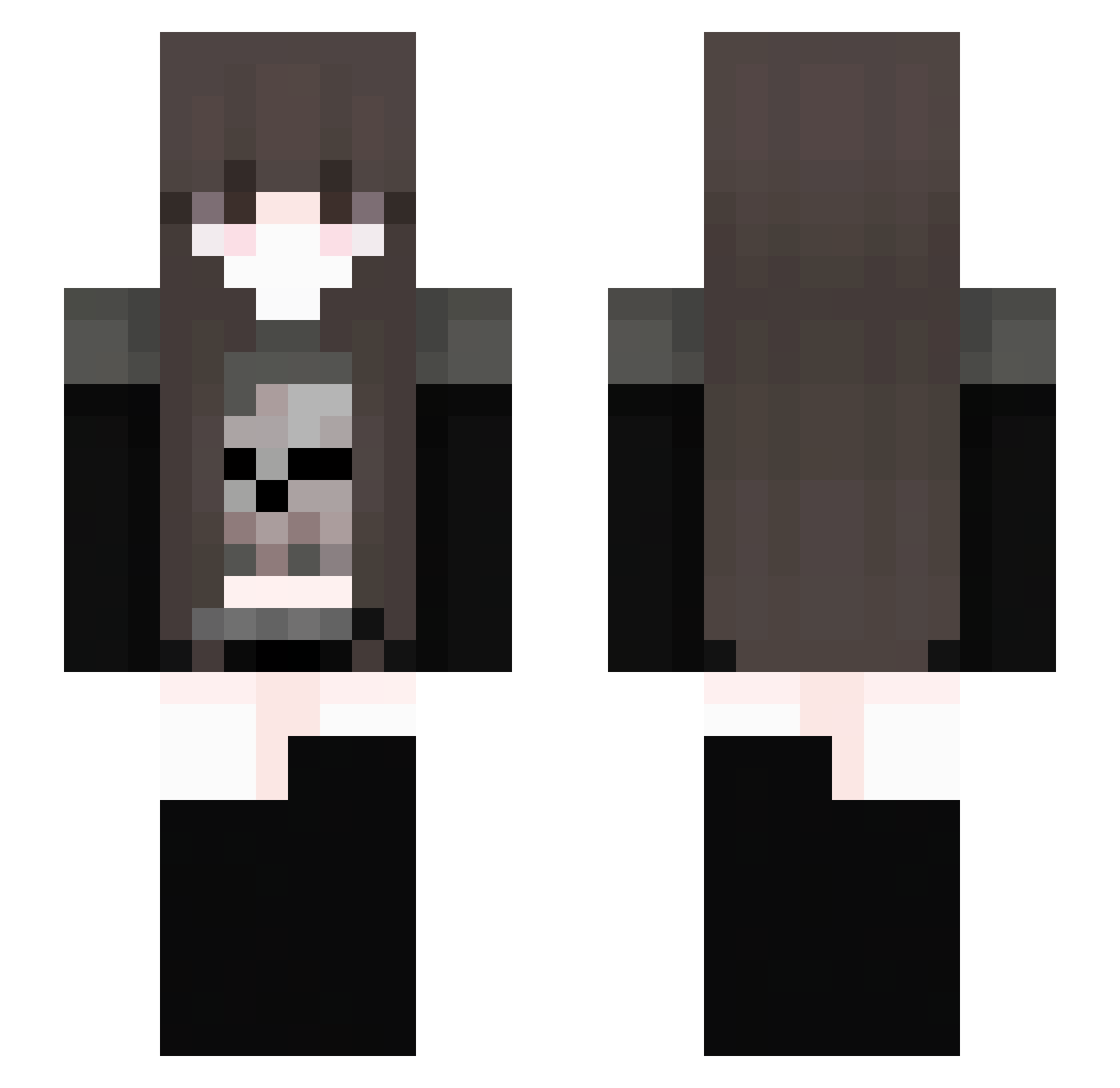 mykiest Minecraft skin, front and back view