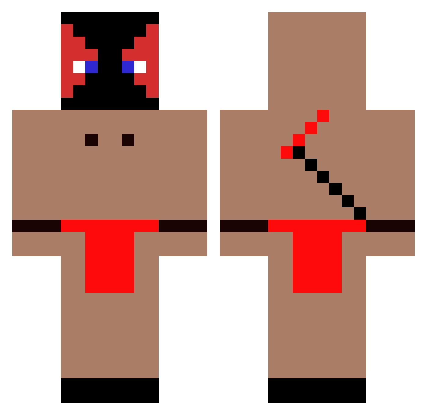 IDan35 Minecraft skin, front and back view