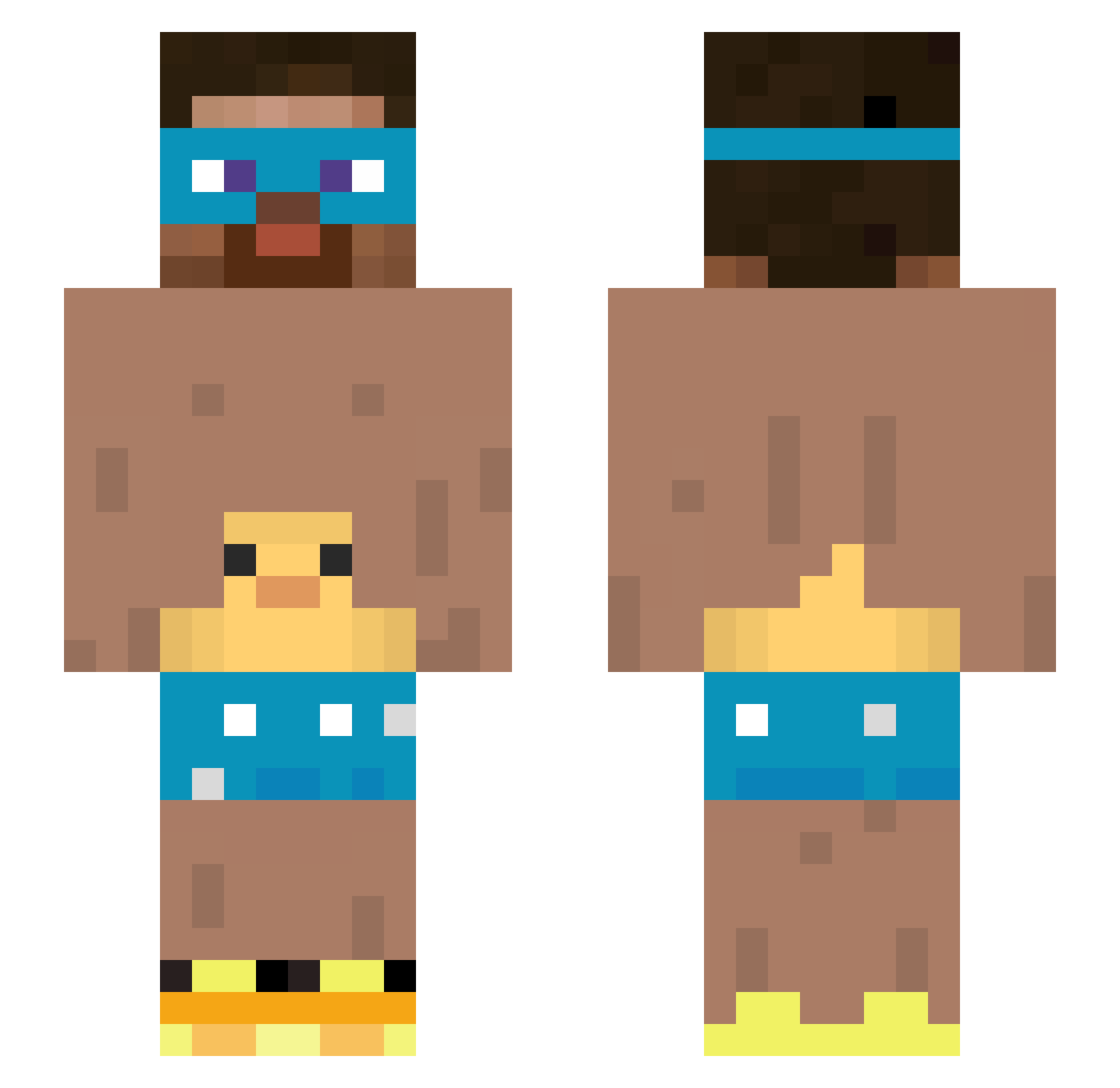 JoranHasselaar Minecraft skin, front and back view