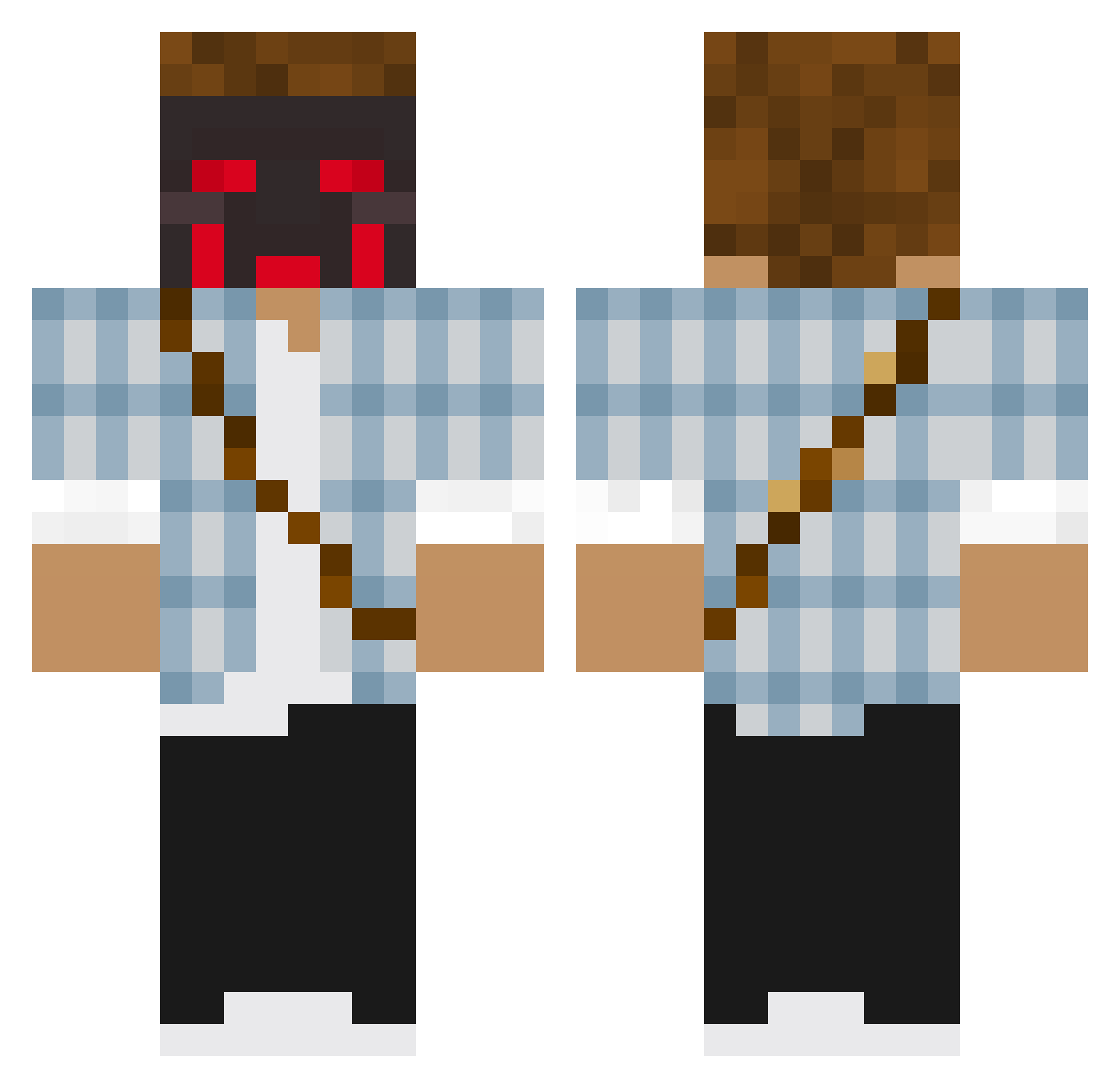 Sicario04 Minecraft skin, front and back view