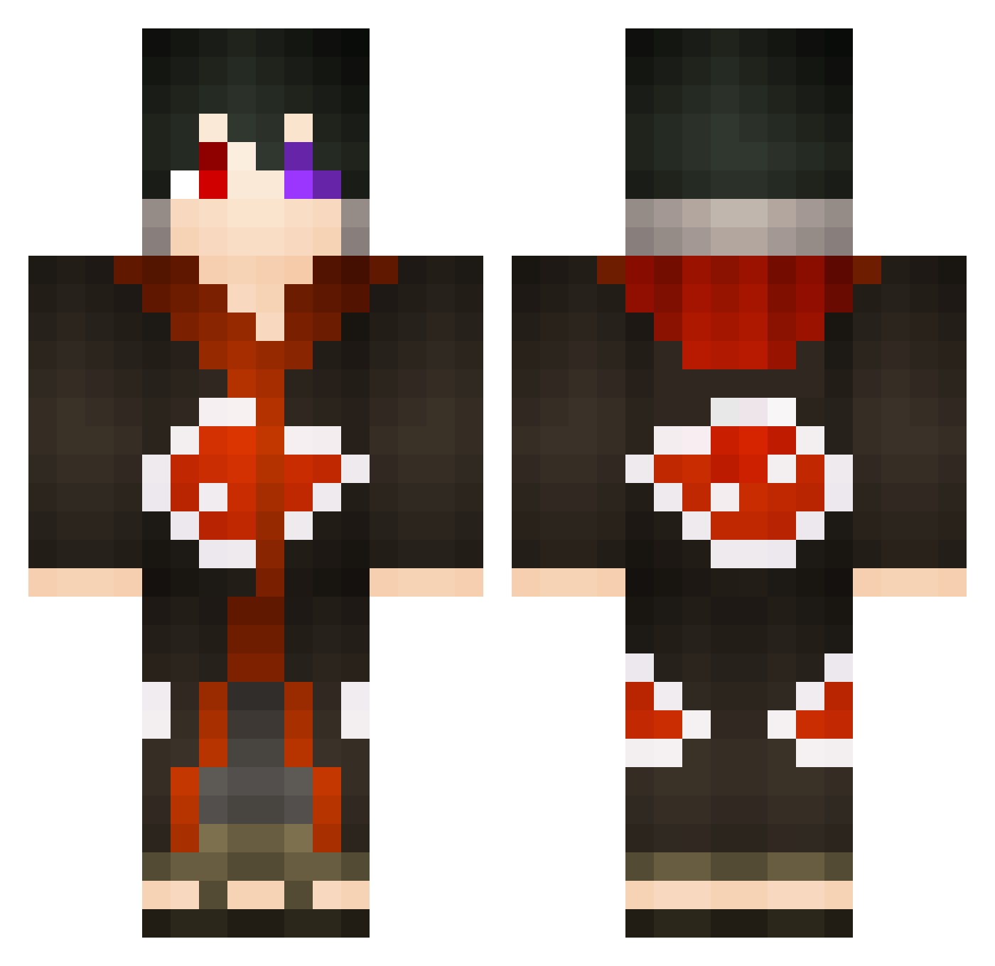 hodari Minecraft skin, front and back view