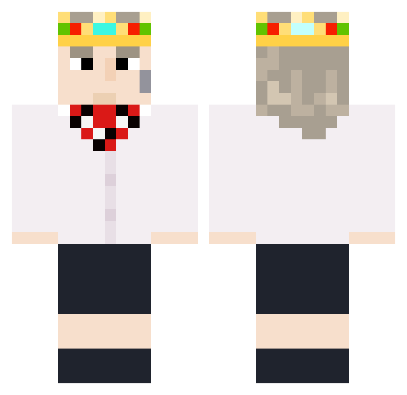 bobschneckelton Minecraft skin, front and back view