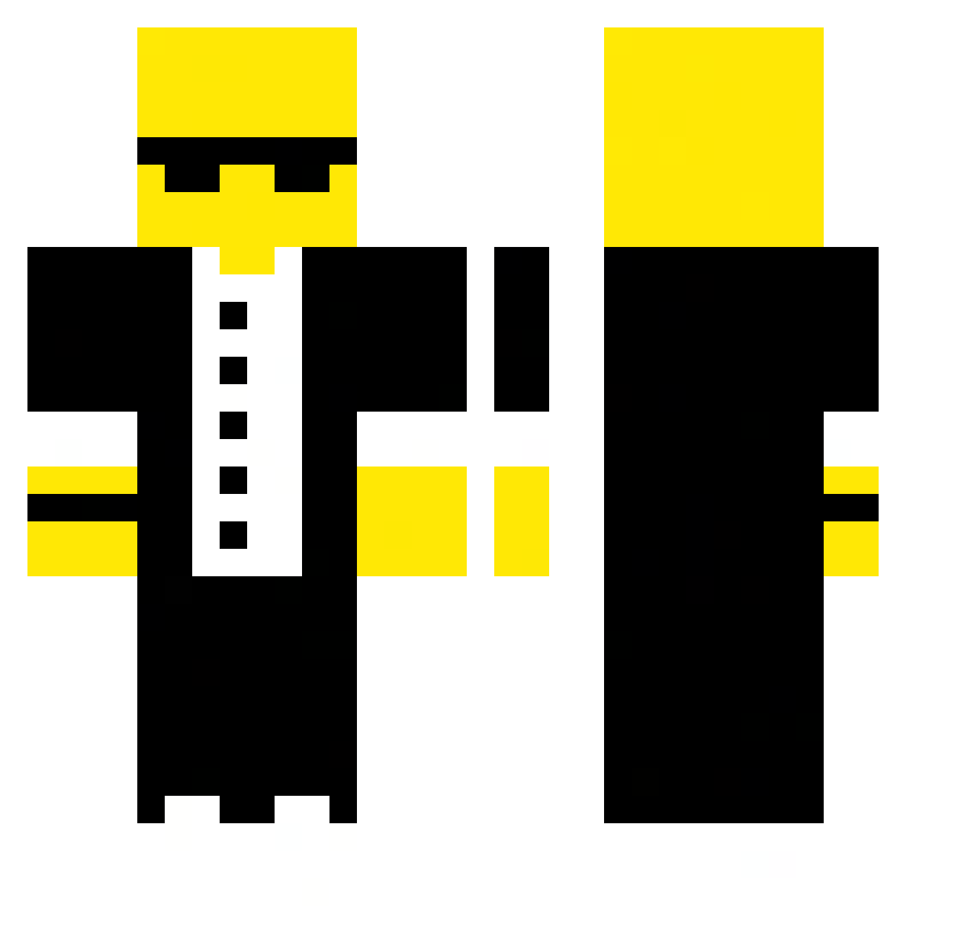 TruMatt Minecraft skin, front and back view