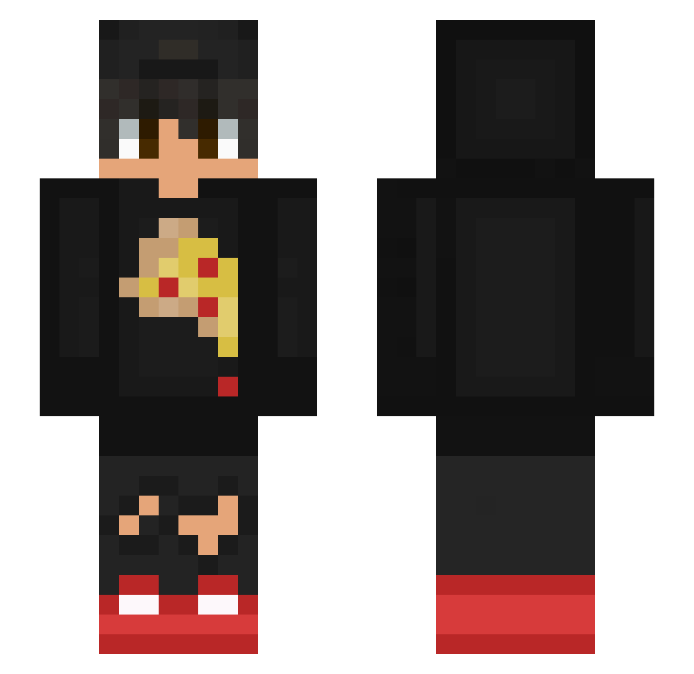 A4M_ Minecraft skin, front and back view