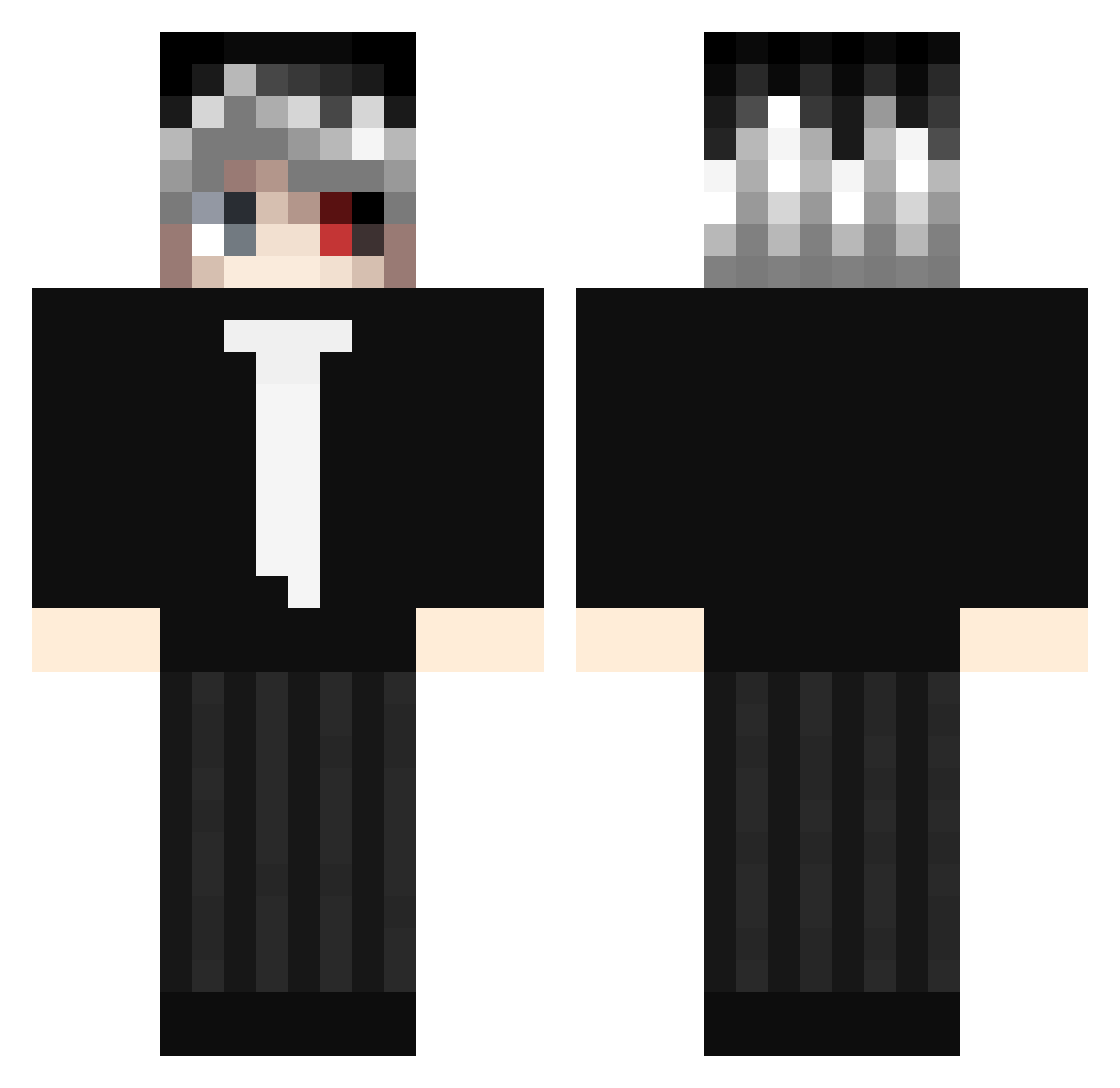 dudii05 Minecraft skin, front and back view