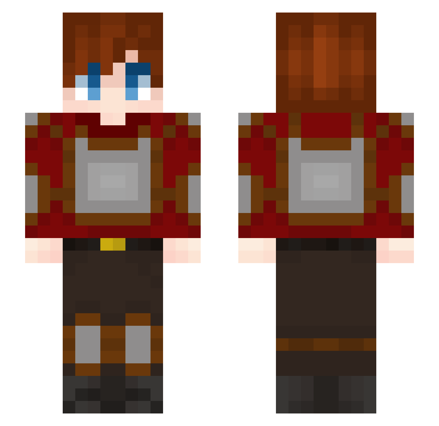 Rooyim Minecraft skin, front and back view