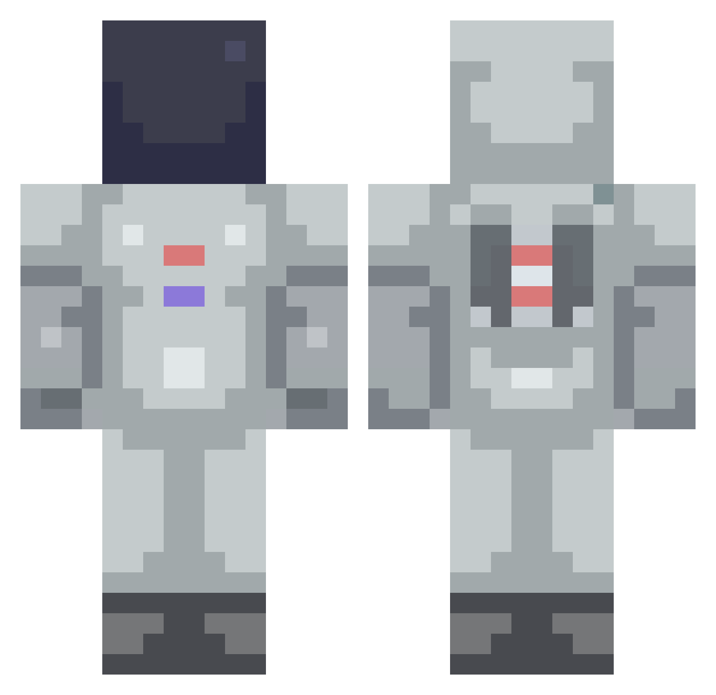 ManInSpace Minecraft skin, front and back view