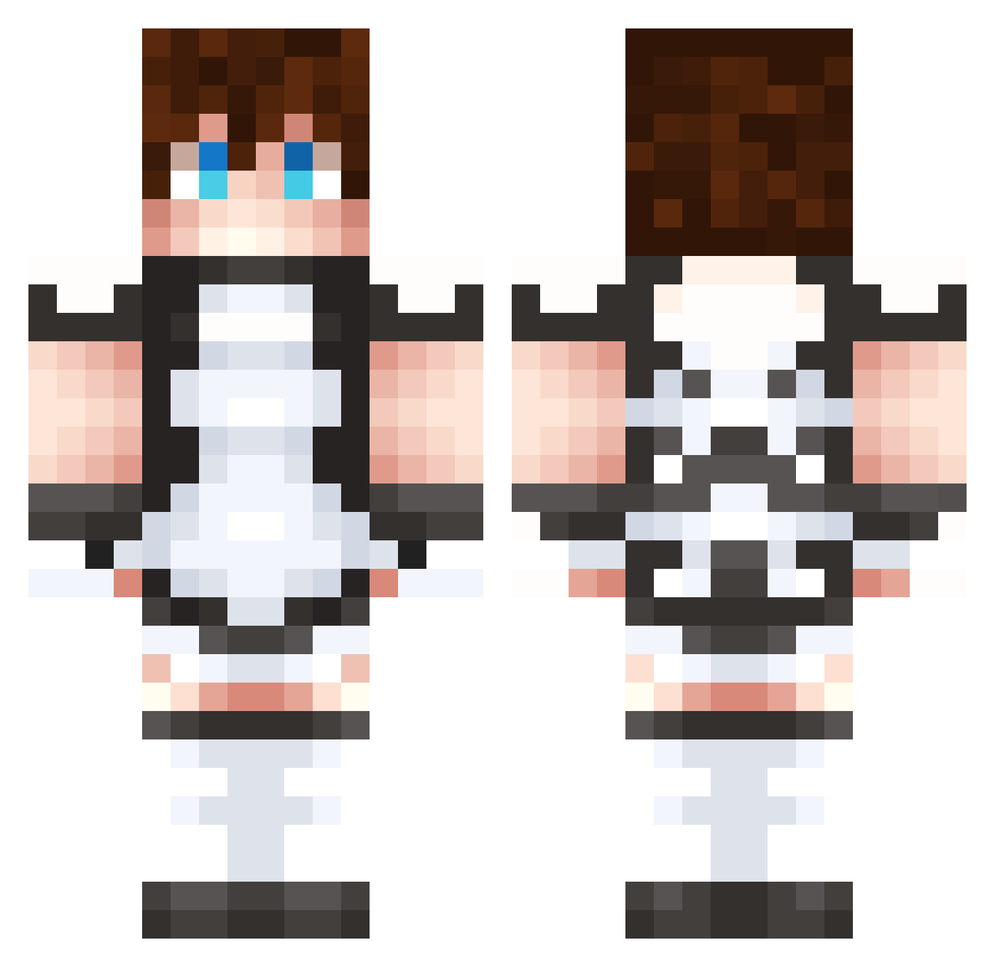 squeakerboi Minecraft skin, front and back view
