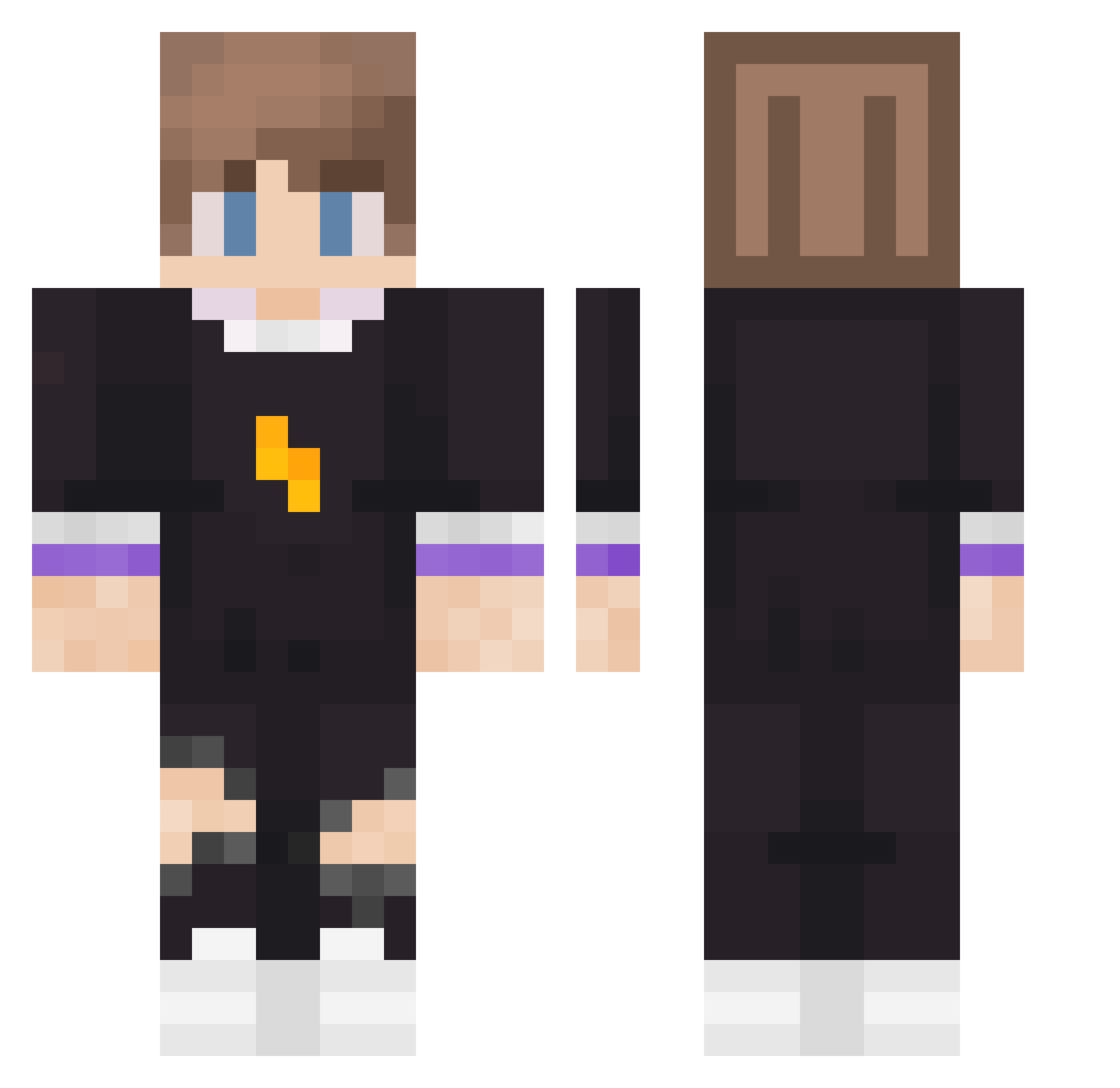 ApexGamer6000 Minecraft skin, front and back view