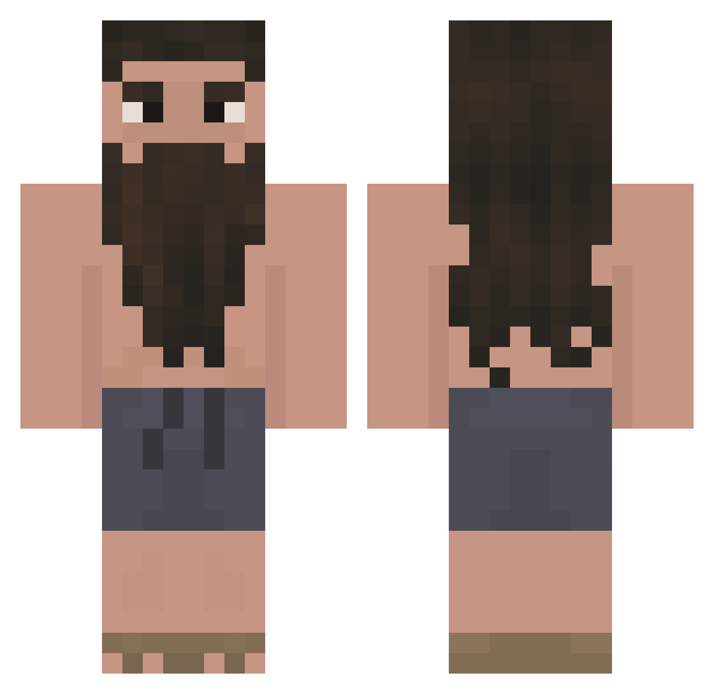 RedZFelix Minecraft skin, front and back view