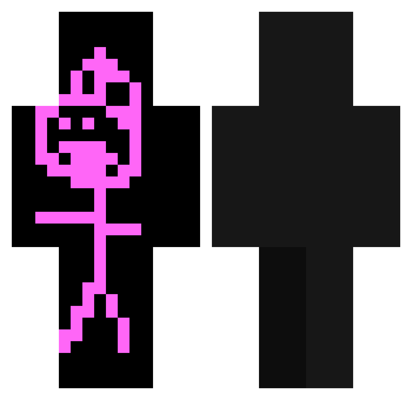 Supermonkey770 Minecraft skin, front and back view