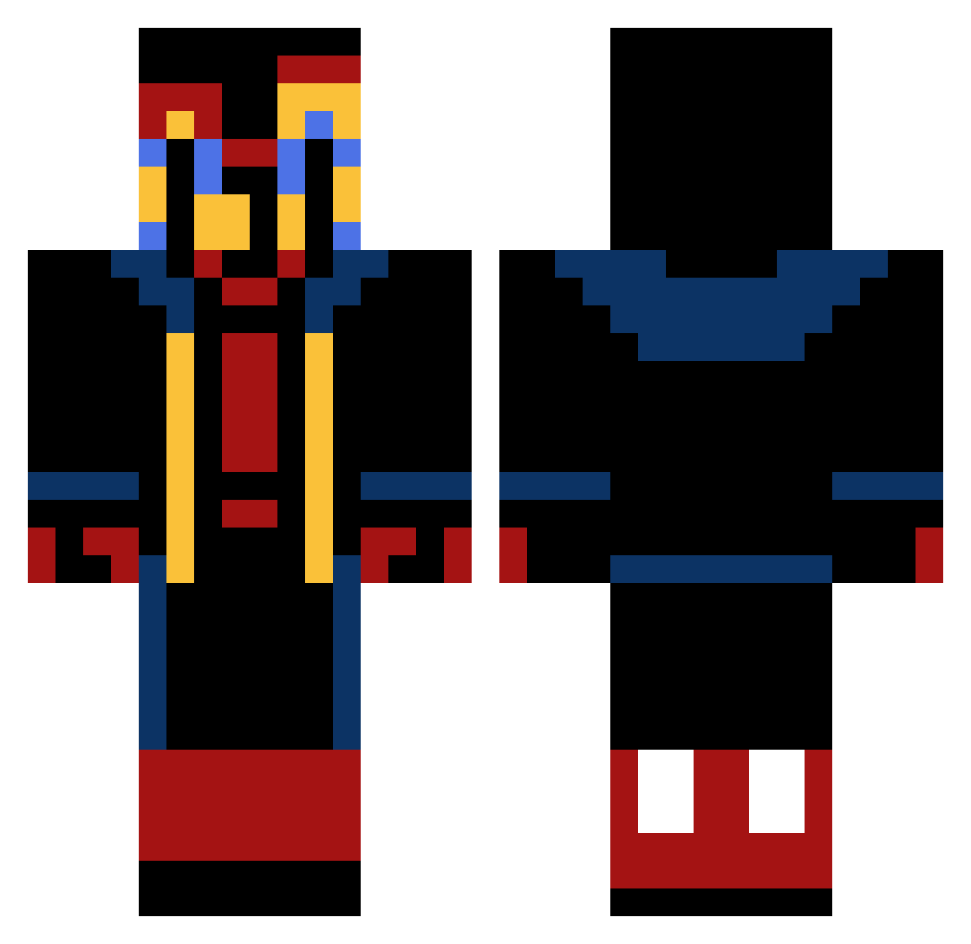 NOT_TheERROR Minecraft skin, front and back view