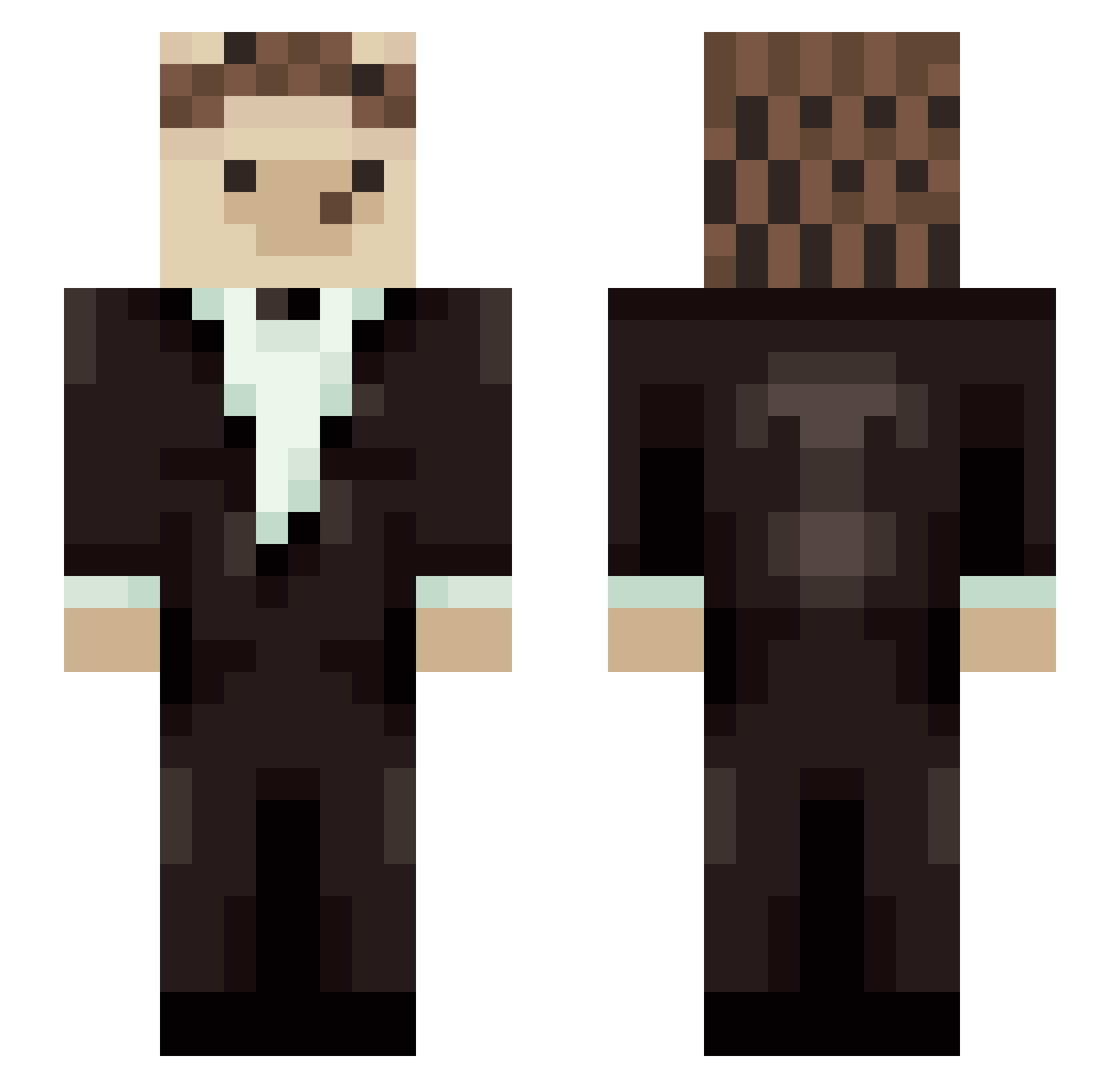 xRussek Minecraft skin, front and back view