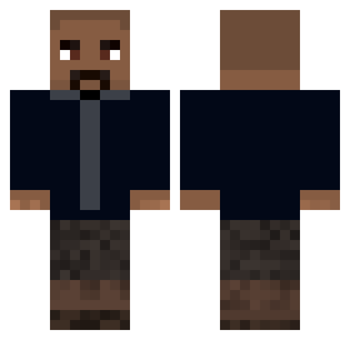 KanyeSouth Minecraft skin, front and back view