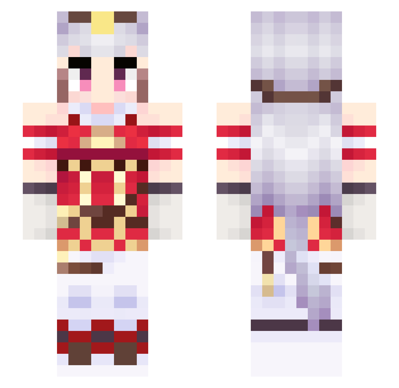 Sage_ladder_ Minecraft skin, front and back view