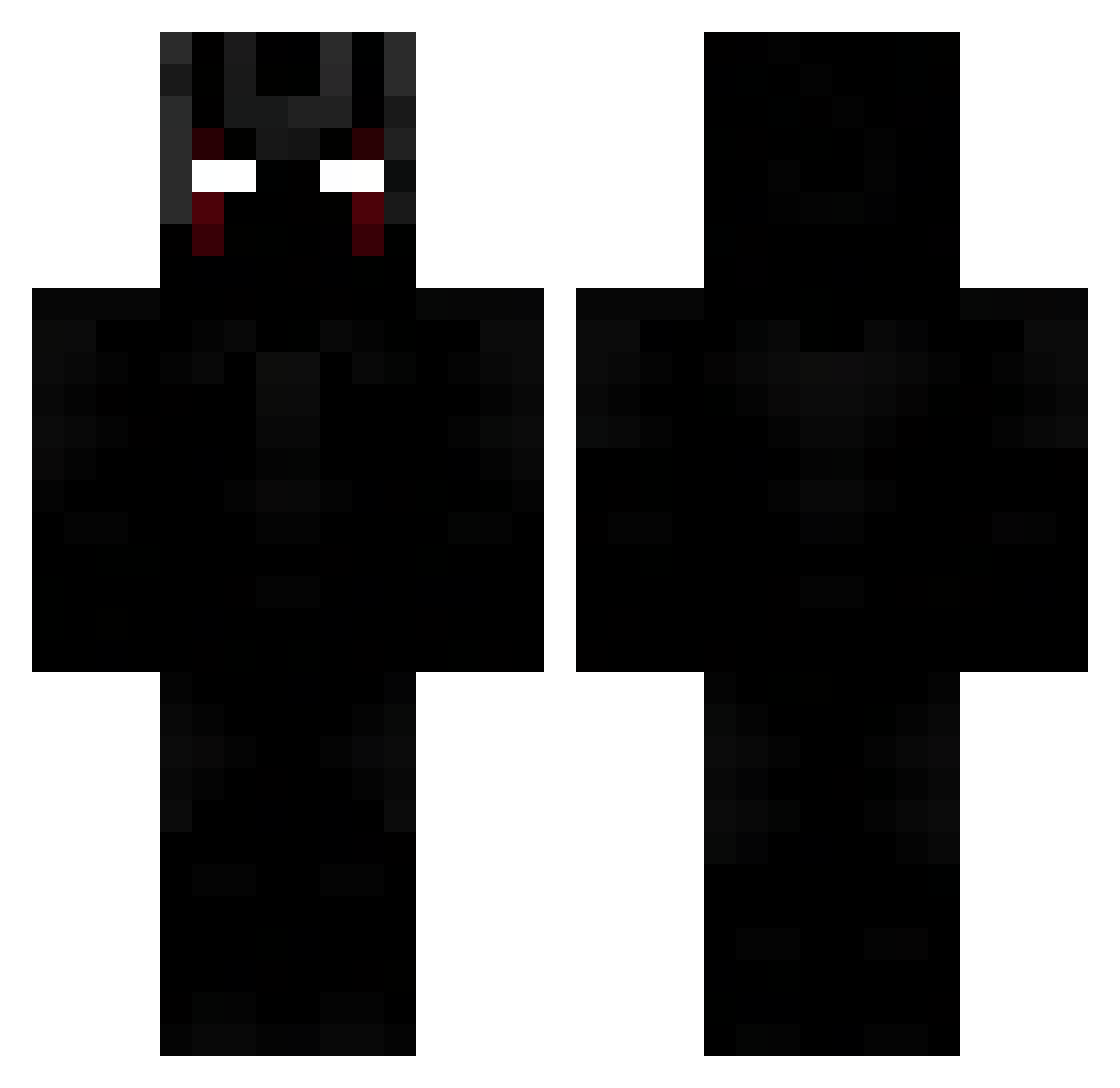 Whisper036 Minecraft skin, front and back view
