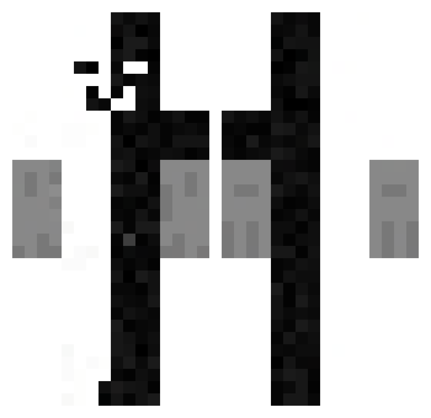 Lustiwello Minecraft skin, front and back view
