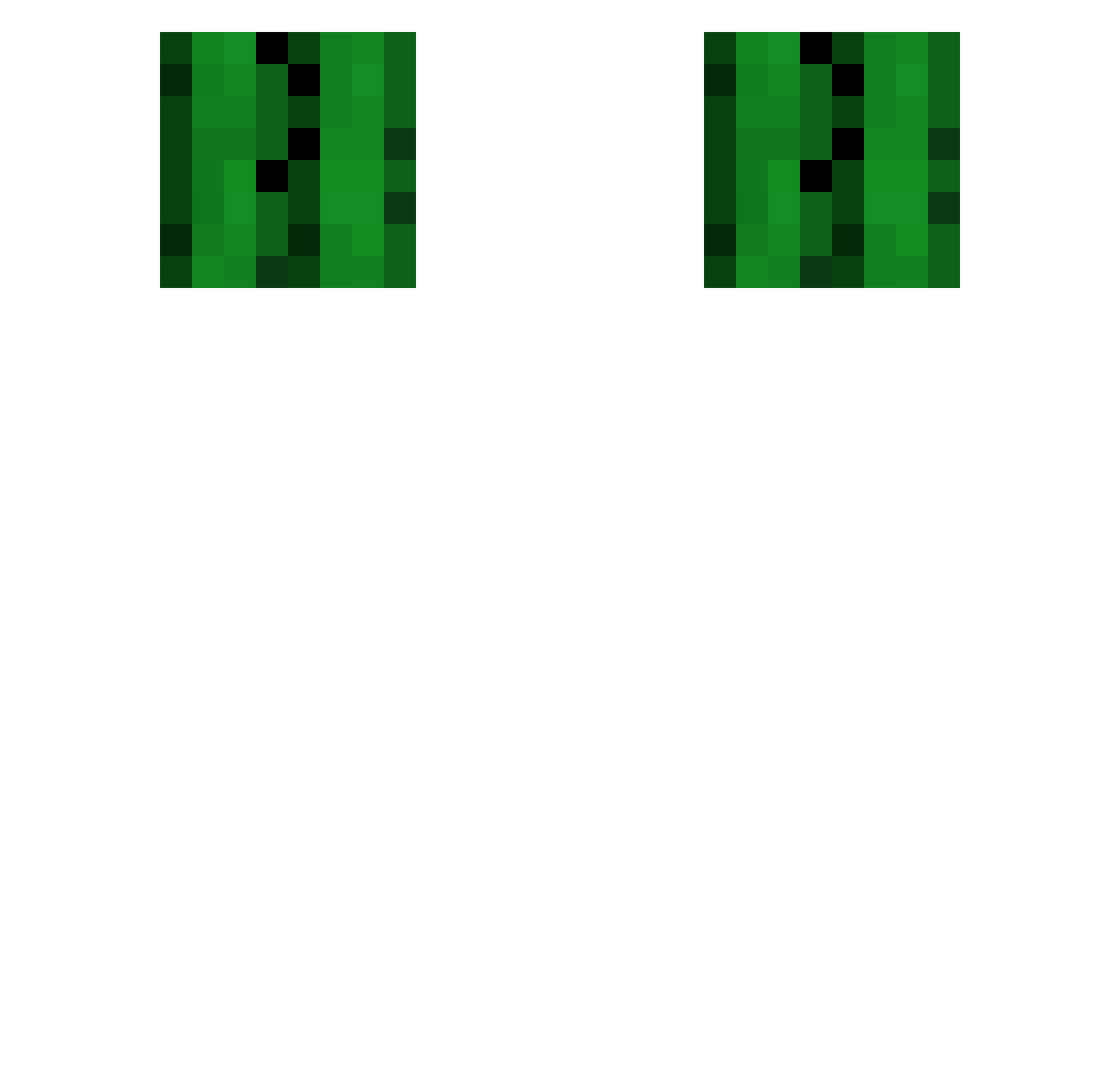 Samarra Minecraft skin, front and back view