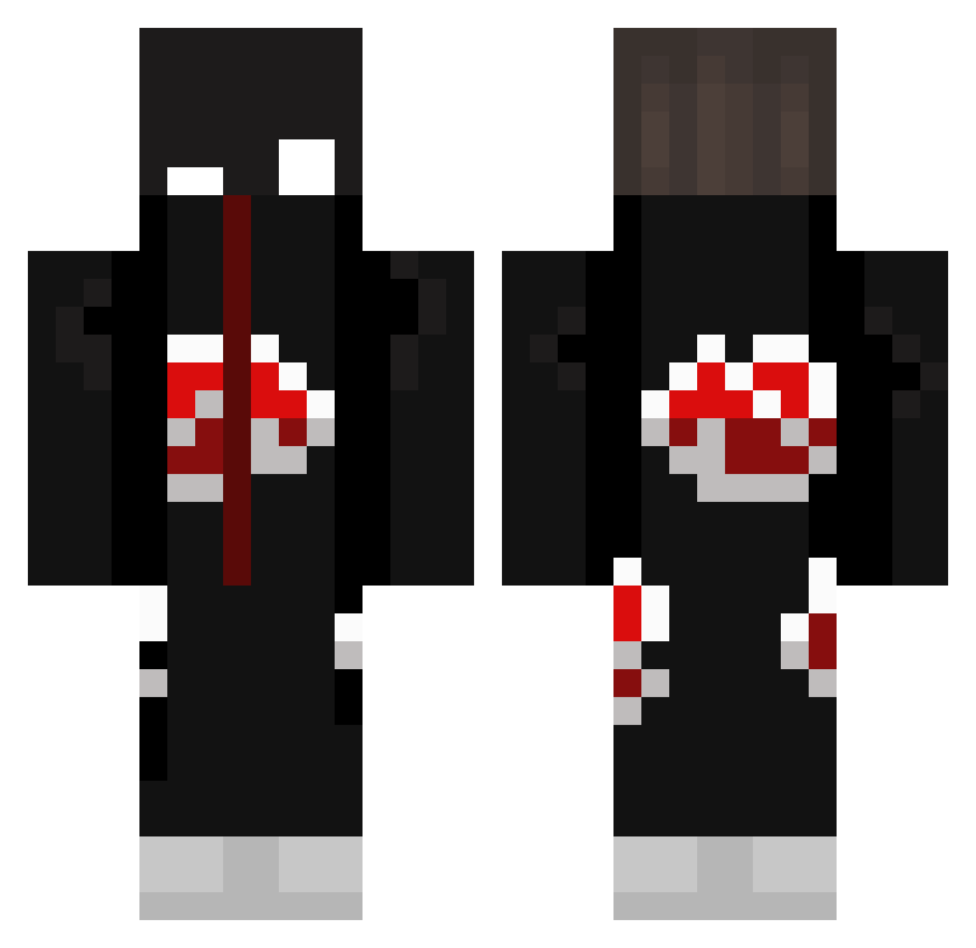 SchwarzerRitter3 Minecraft skin, front and back view