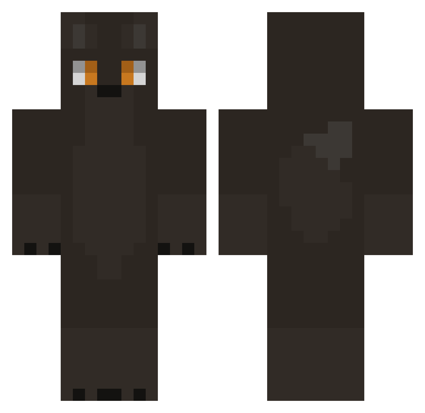 Scoofus33 Minecraft skin, front and back view
