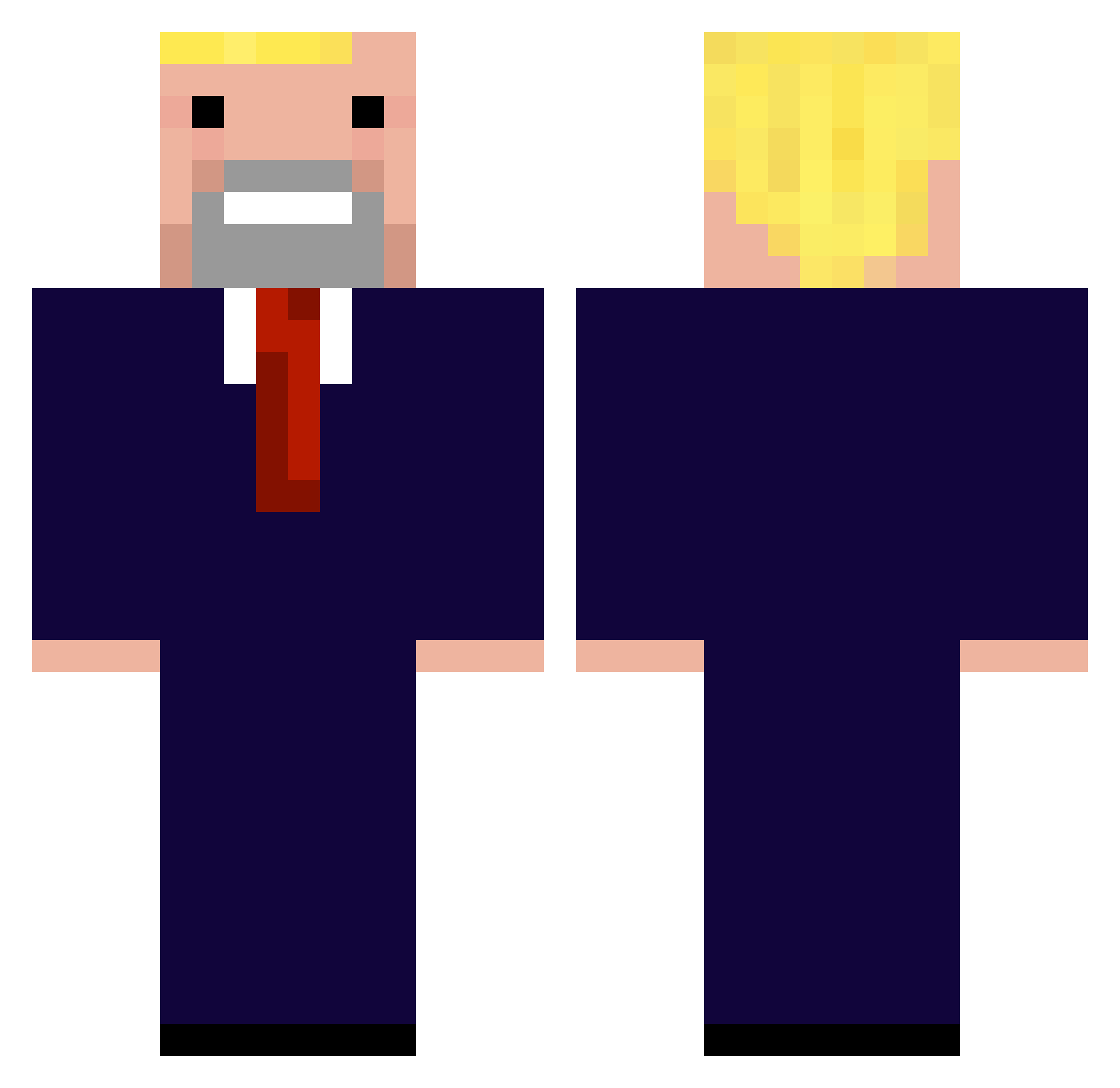 ieatass1 Minecraft skin, front and back view