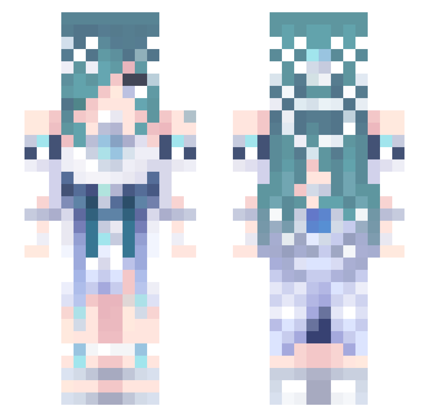 arianastan Minecraft skin, front and back view