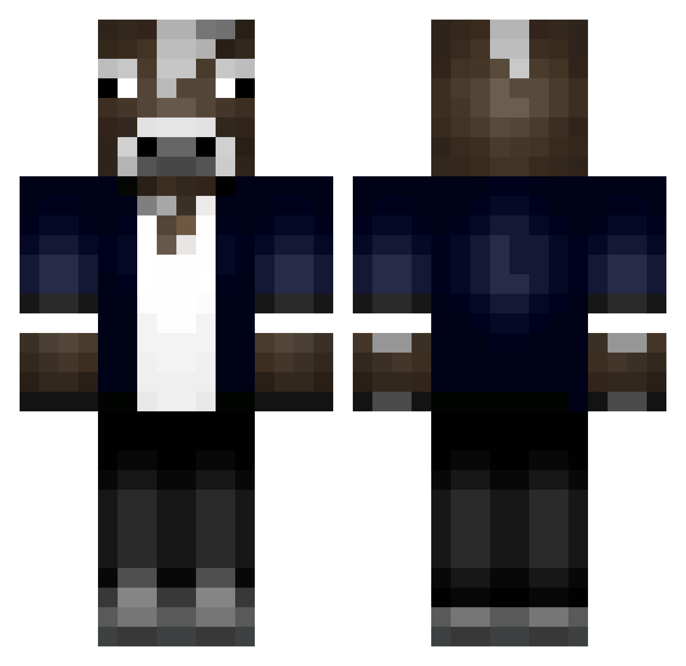 Lupus_Lazuli Minecraft skin, front and back view