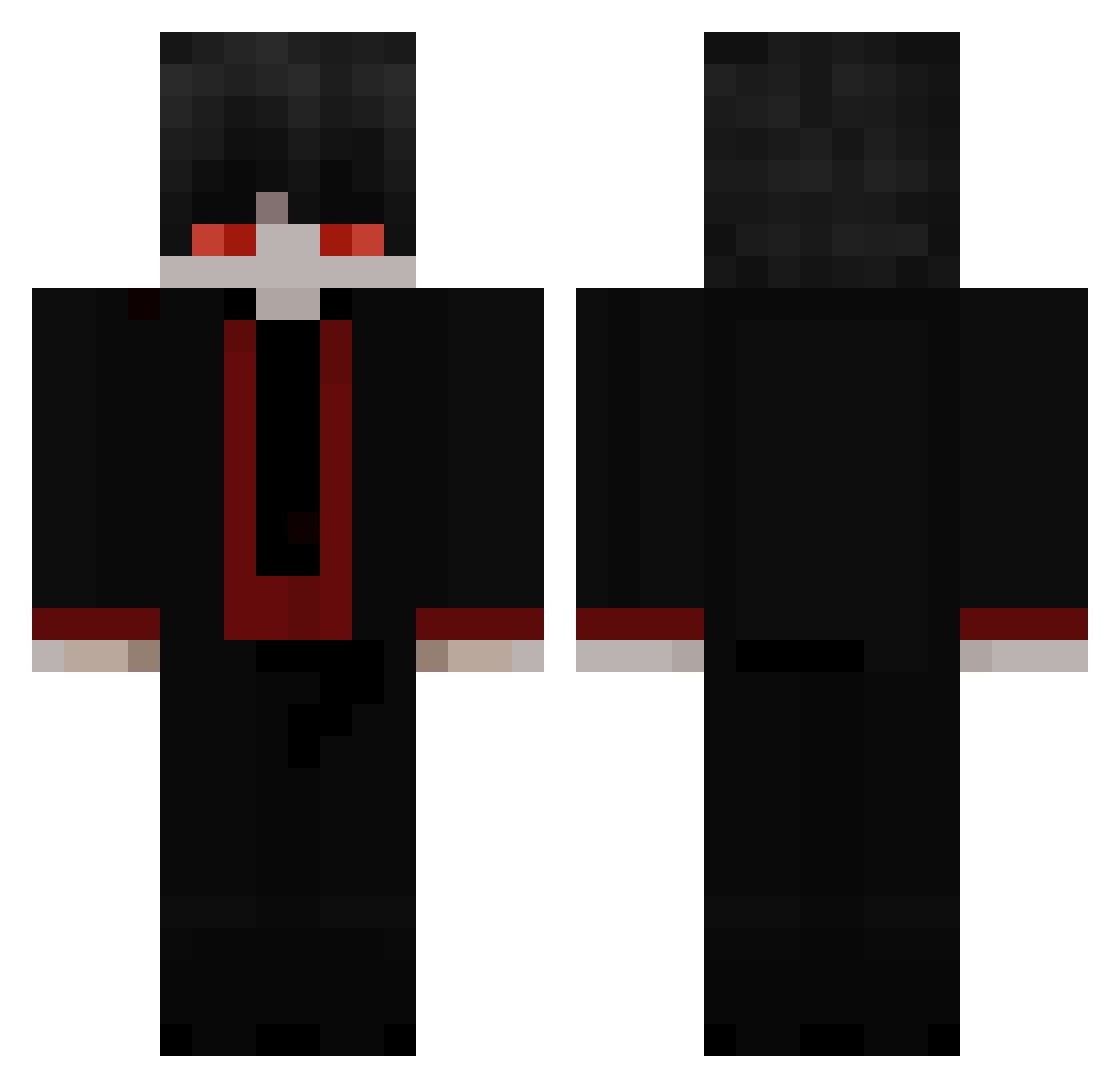 Serkatos Minecraft skin, front and back view