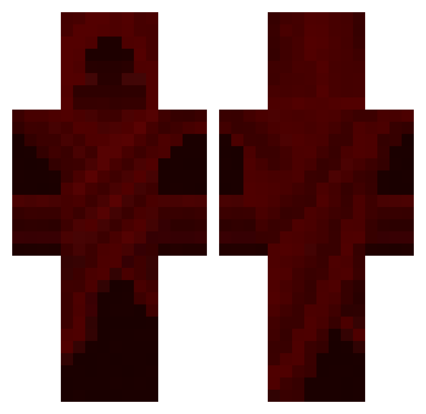 VancikX Minecraft skin, front and back view