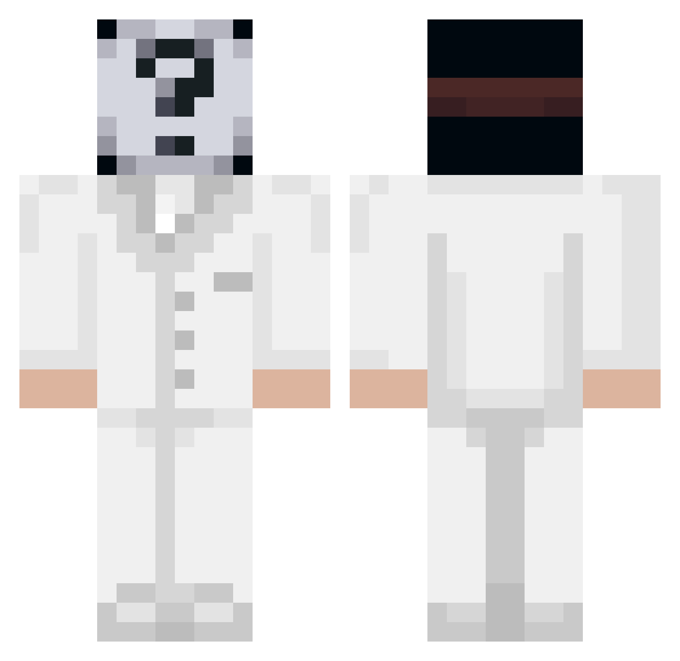 Sykold Minecraft skin, front and back view