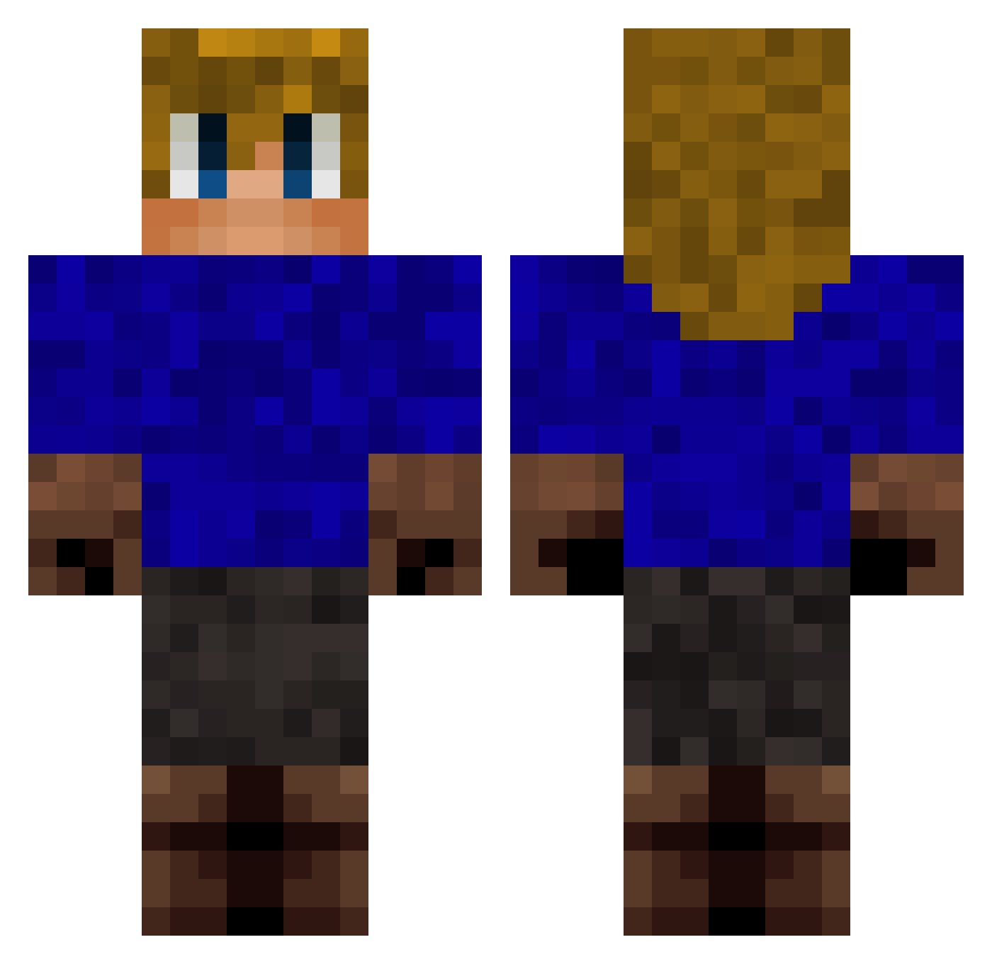 SmthOutdated Minecraft skin, front and back view