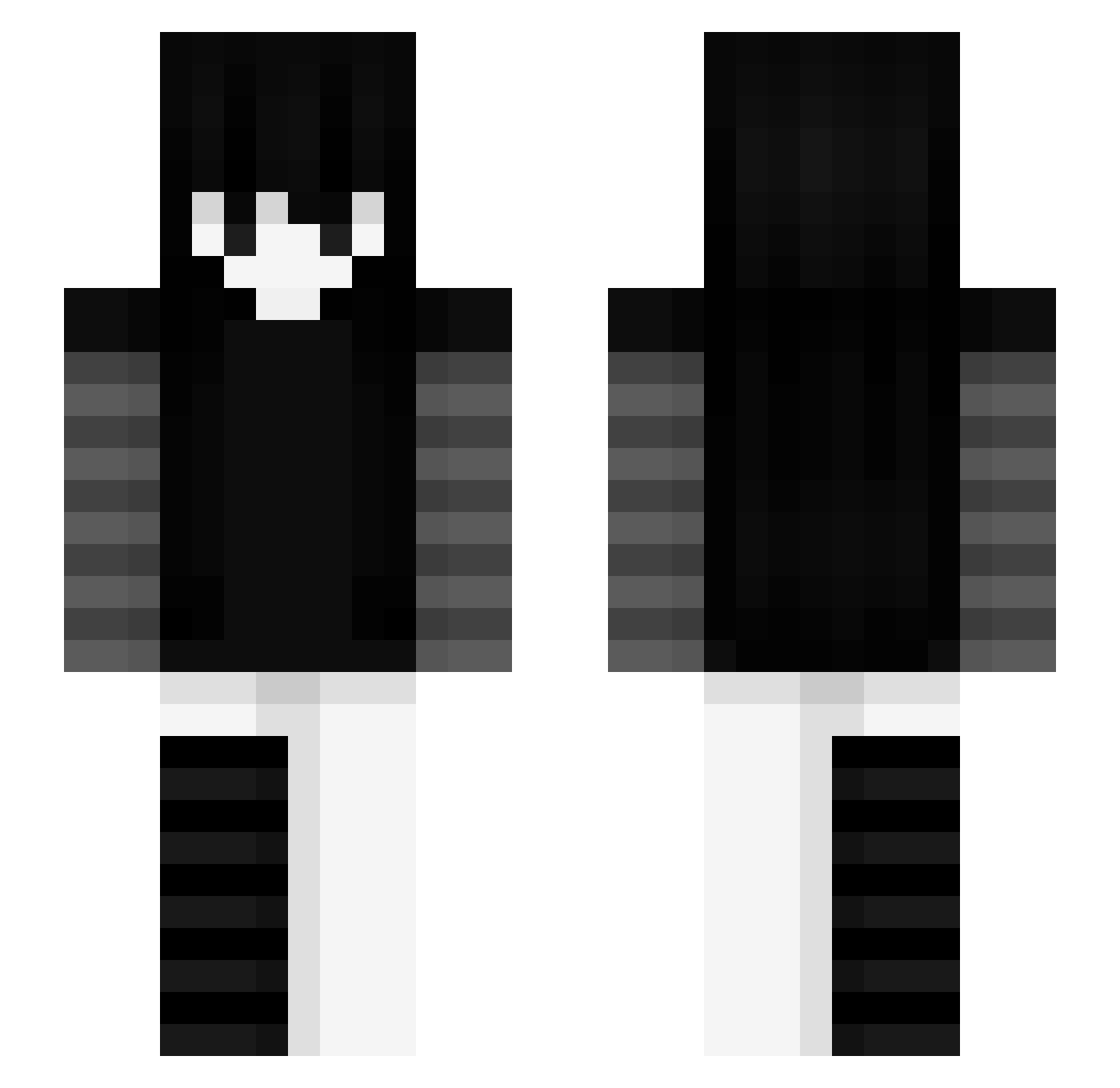 l0st2hell Minecraft skin, front and back view