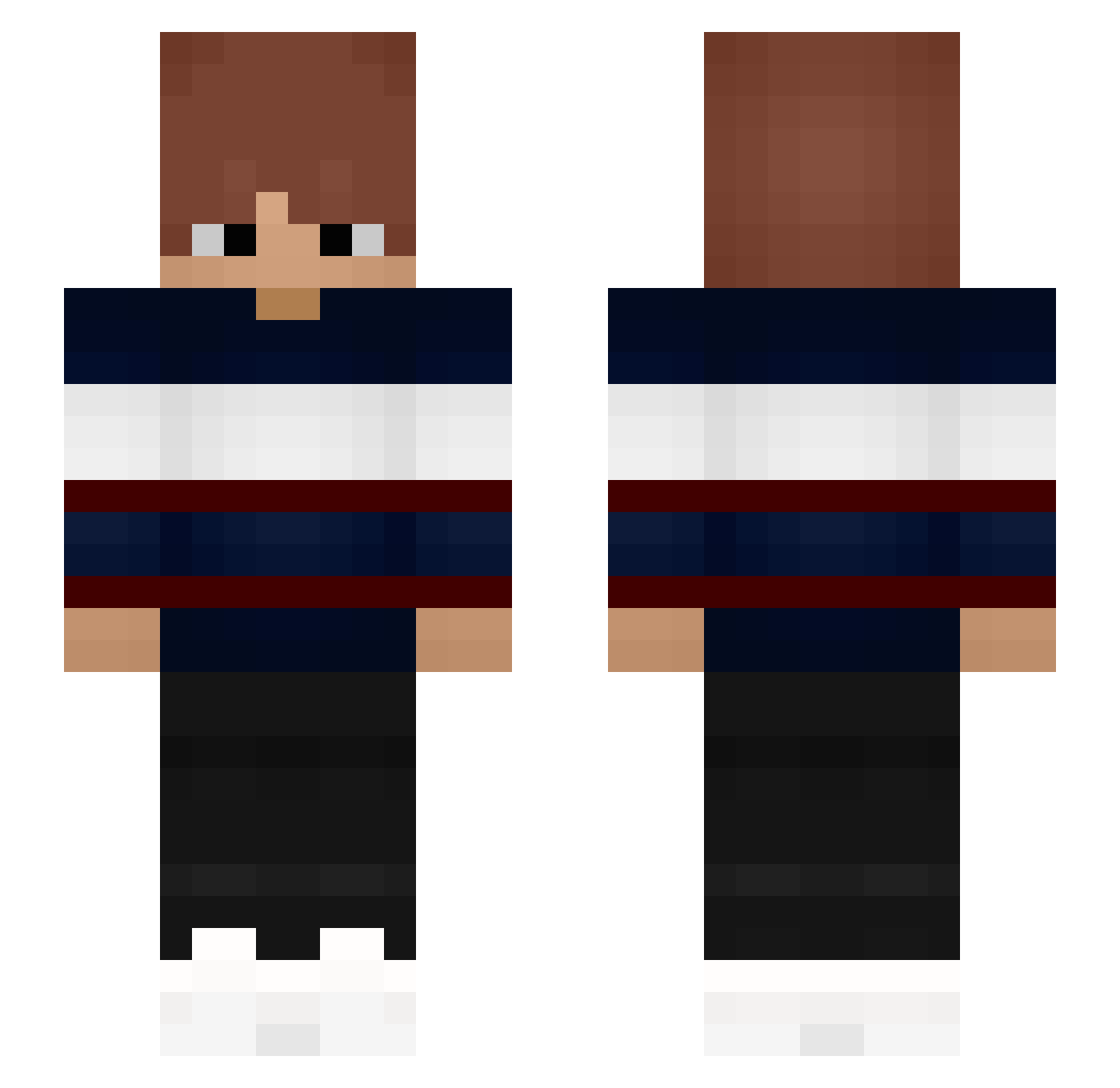 ZeyphiZ Minecraft skin, front and back view