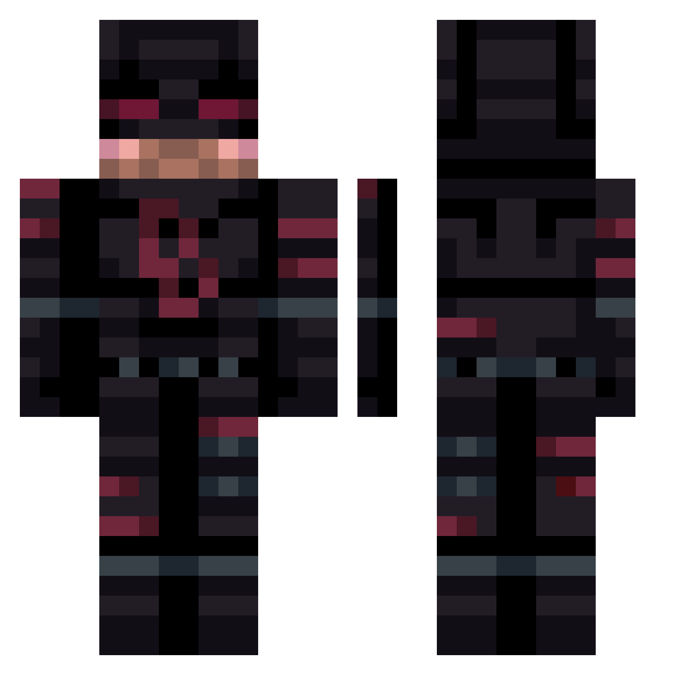 MapleStaple13 Minecraft skin, front and back view