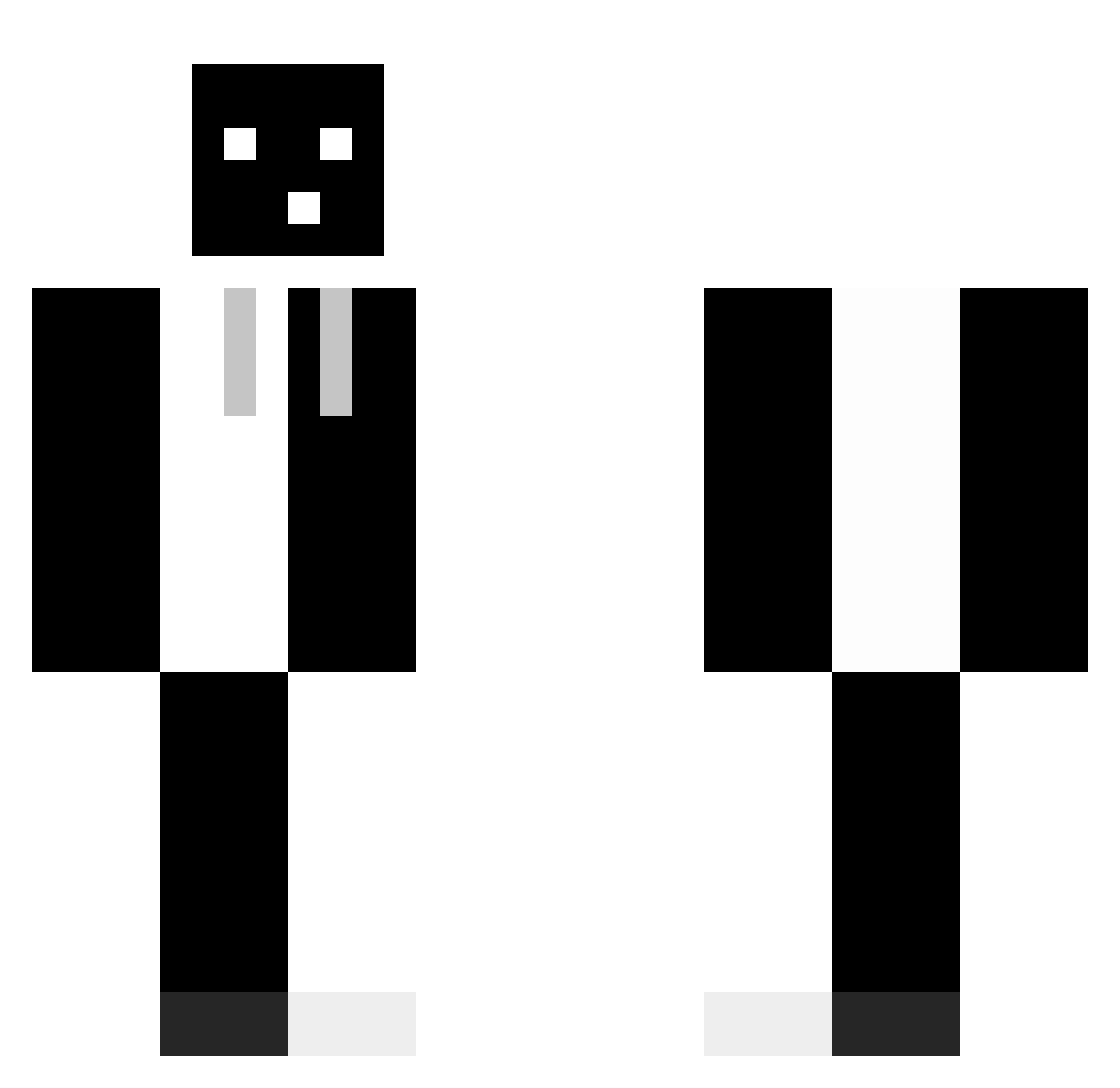 Razsea Minecraft skin, front and back view