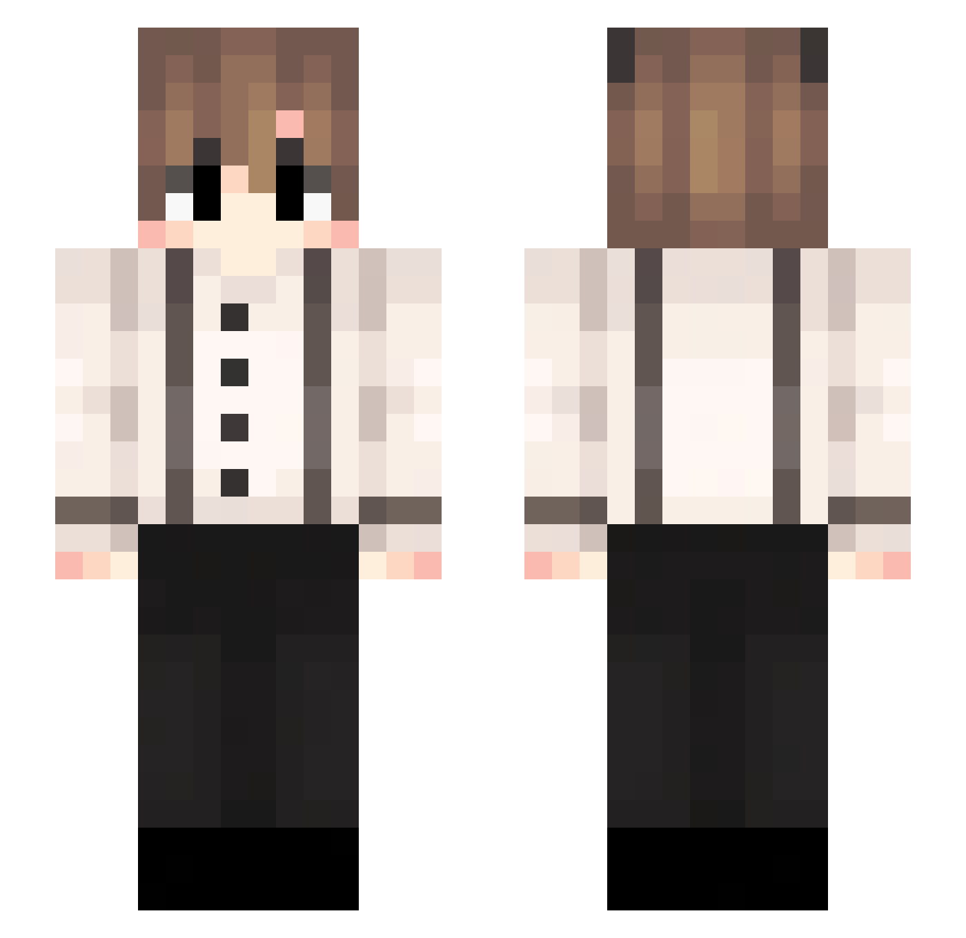 Ucula Minecraft skin, front and back view