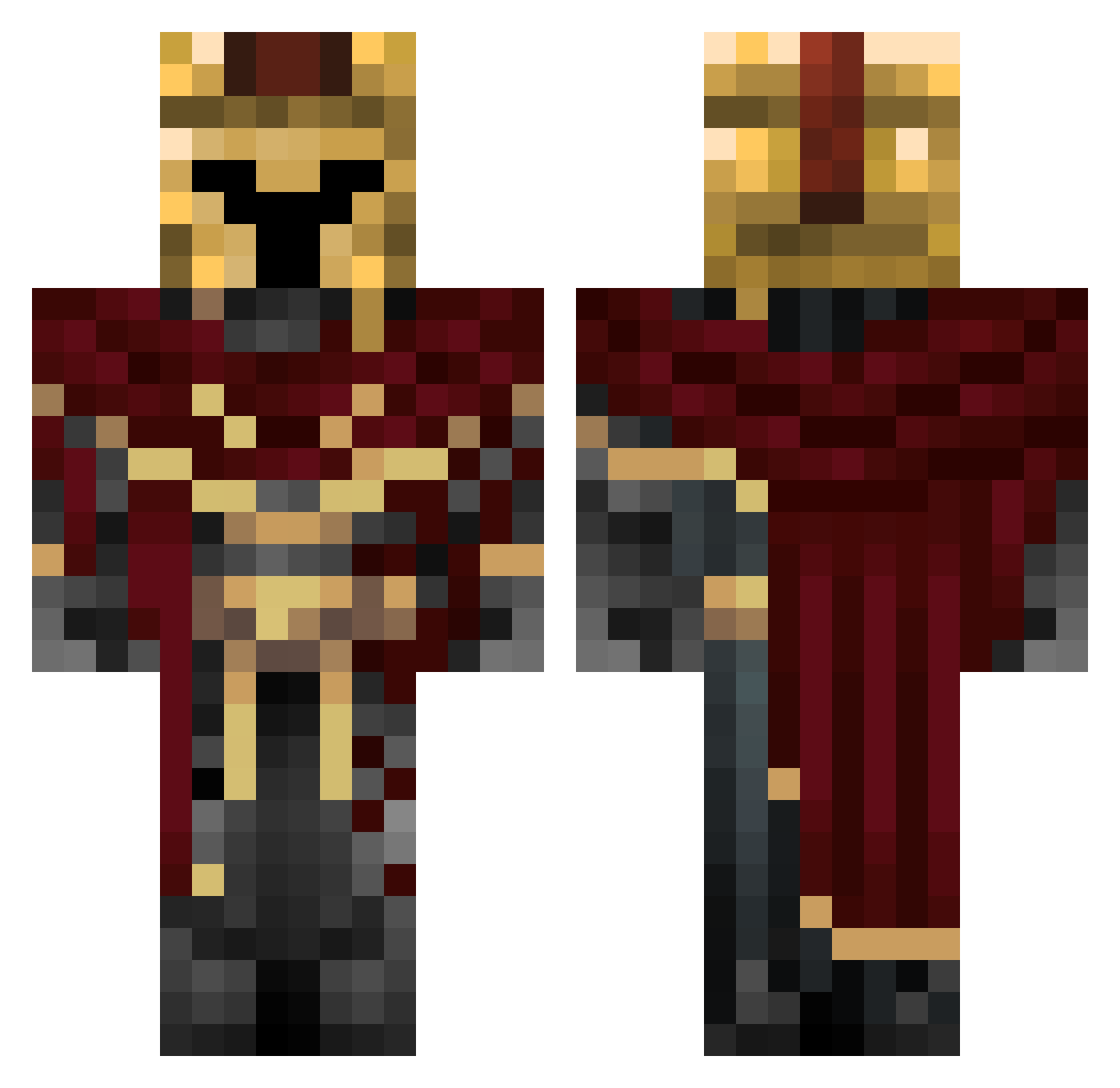 Jake_Jage Minecraft skin, front and back view