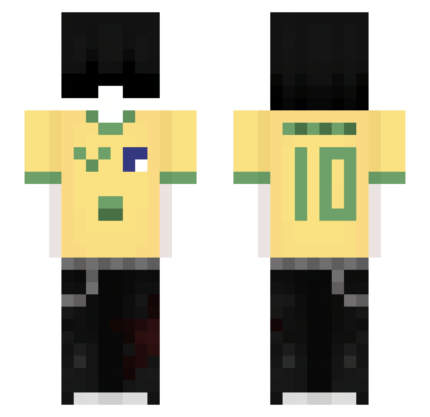 Buharaa Minecraft skin, front and back view