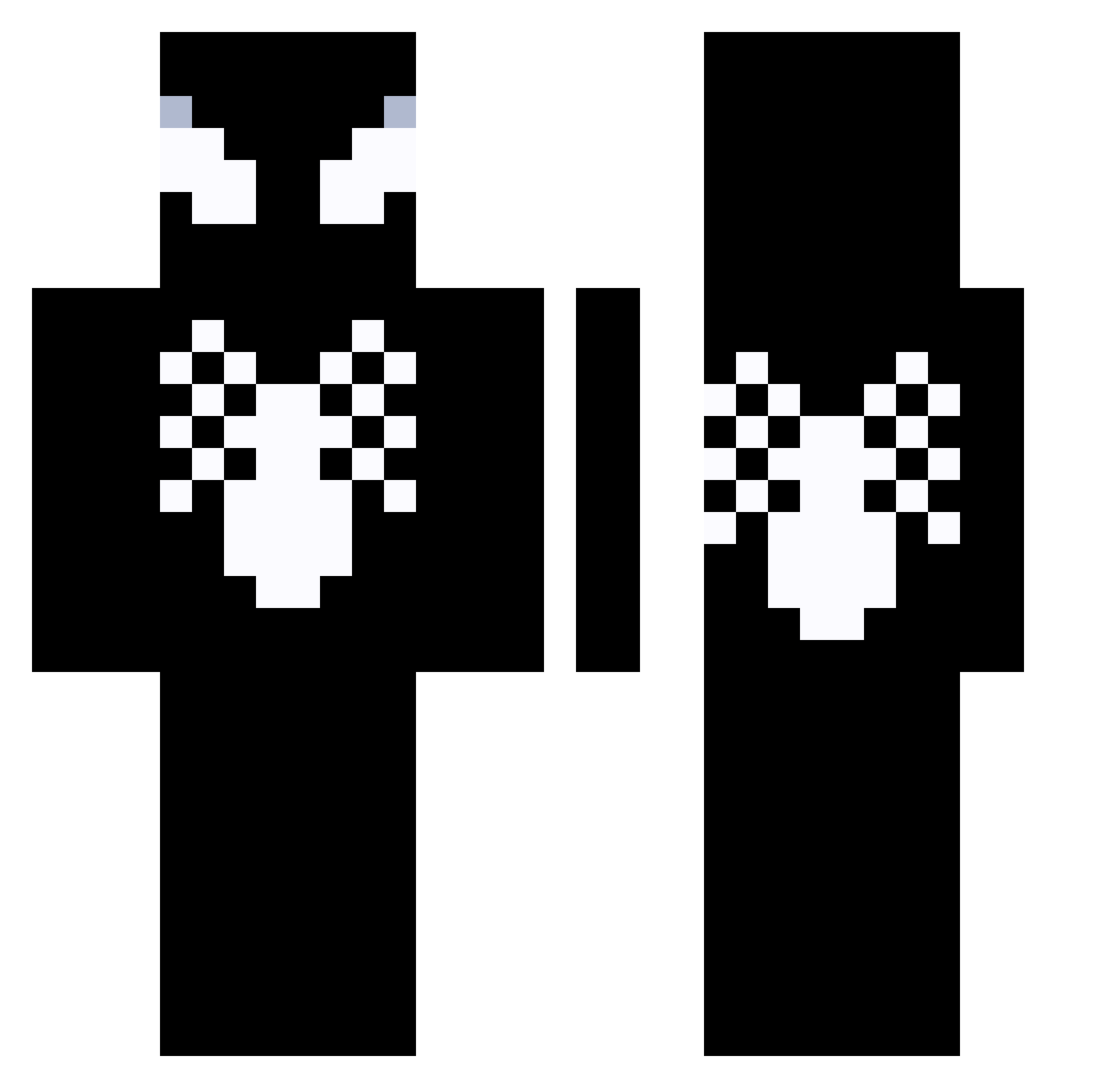 StasioK13 Minecraft skin, front and back view