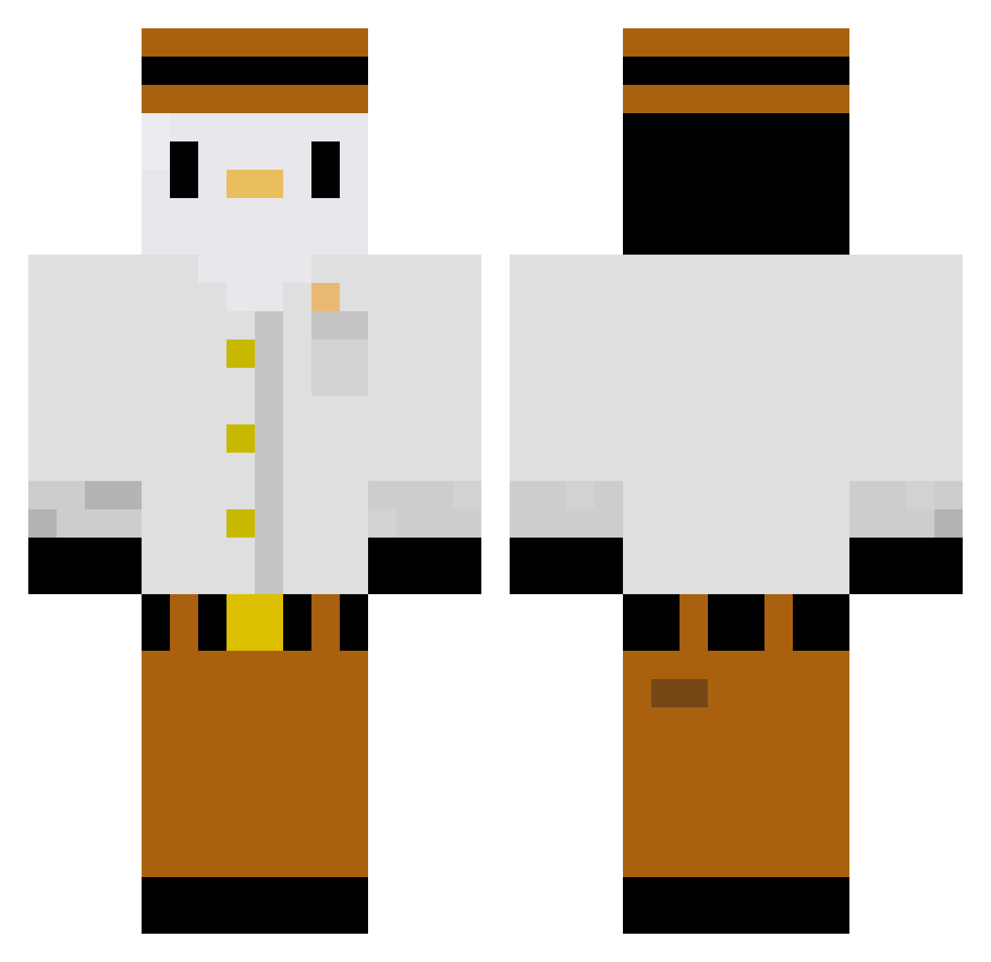 HaydenSeek Minecraft skin, front and back view