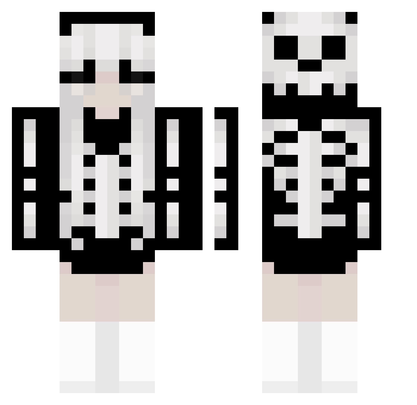 Sirsocthegreat Minecraft skin, front and back view