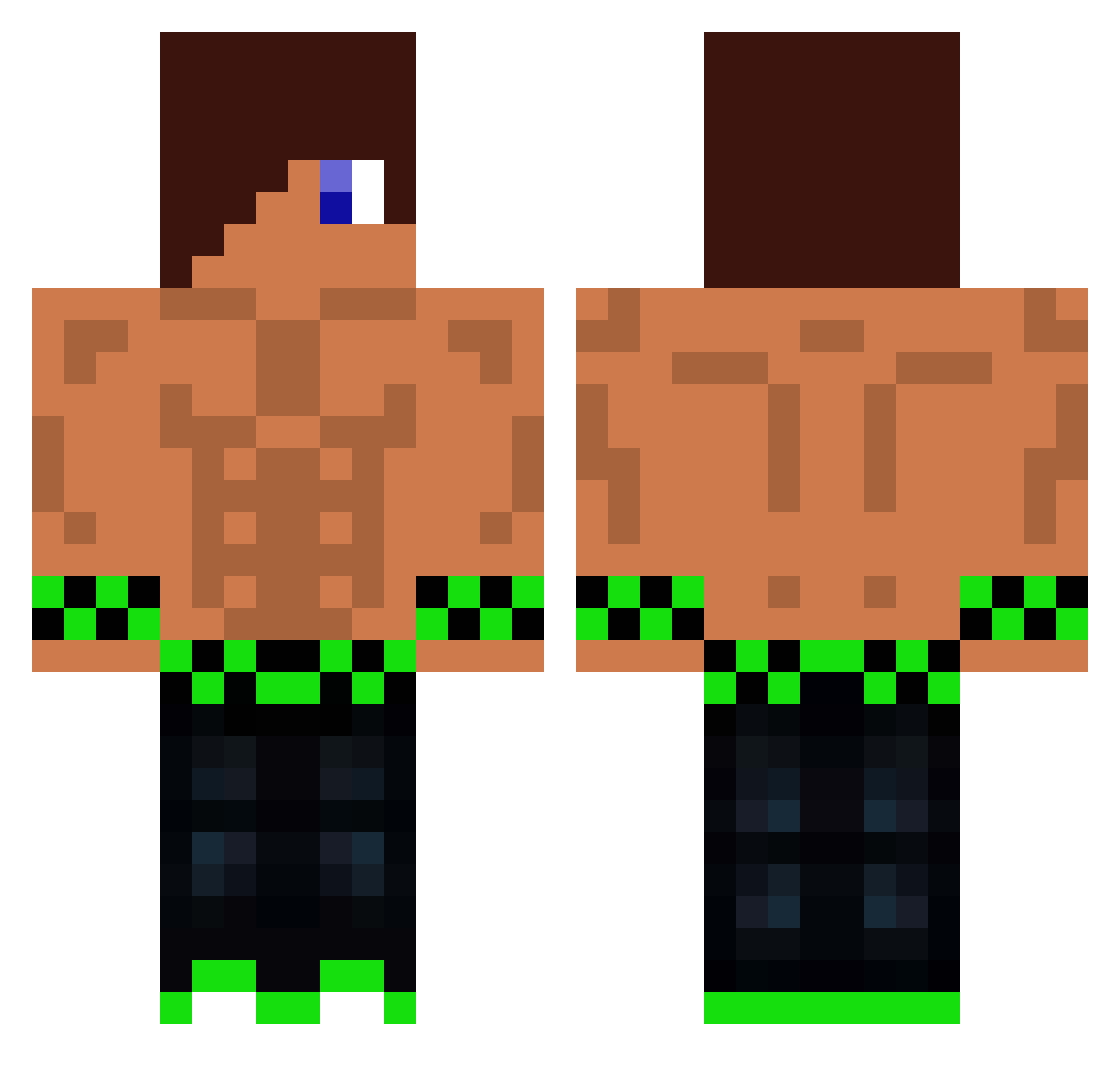 Ostyak Minecraft skin, front and back view