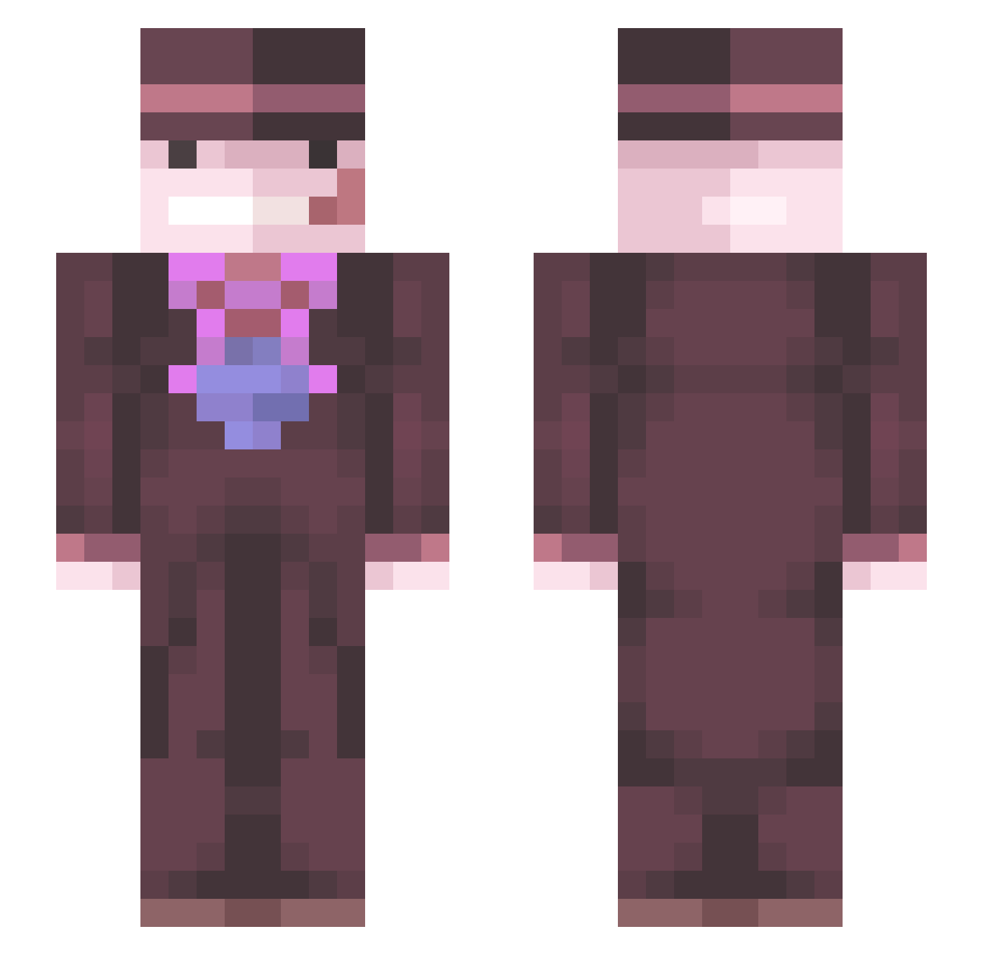 TacoPrinz Minecraft skin, front and back view