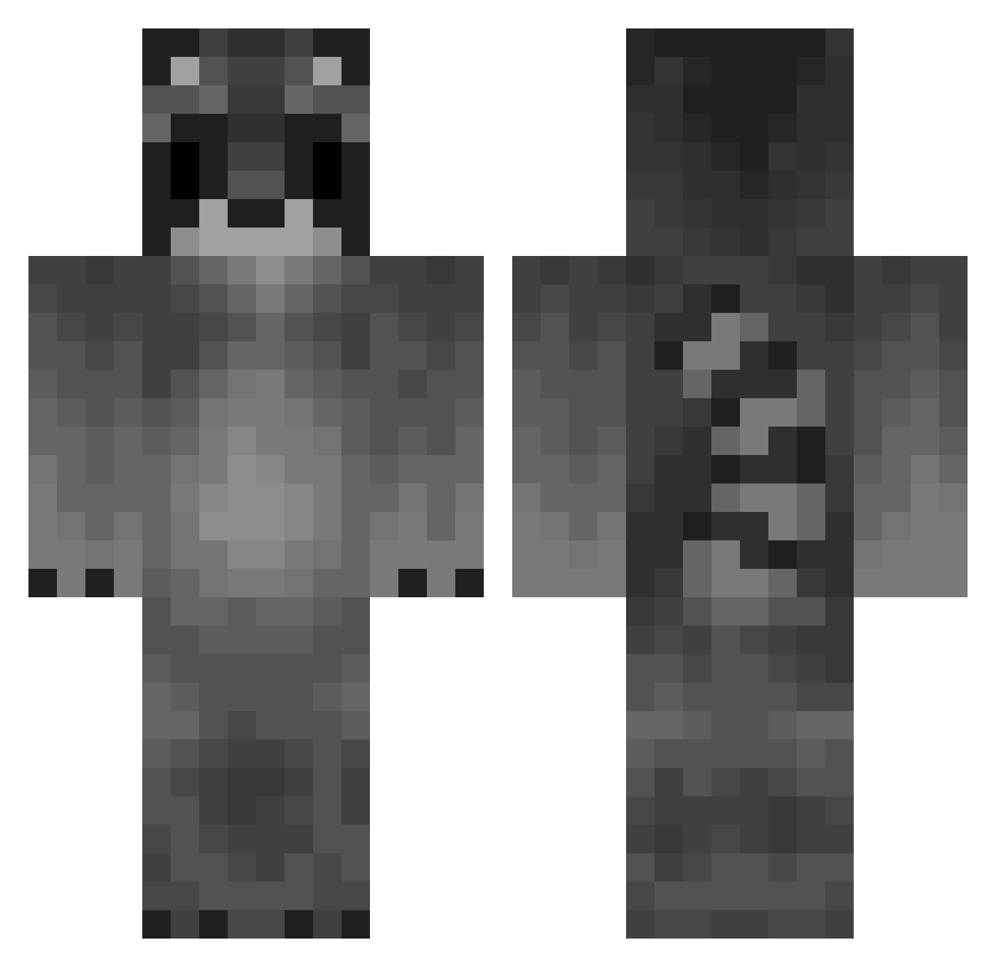 GroxMC6 Minecraft skin, front and back view