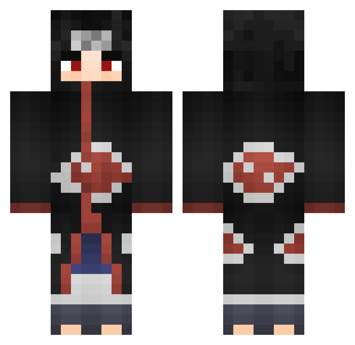 o_inside_o Minecraft skin, front and back view